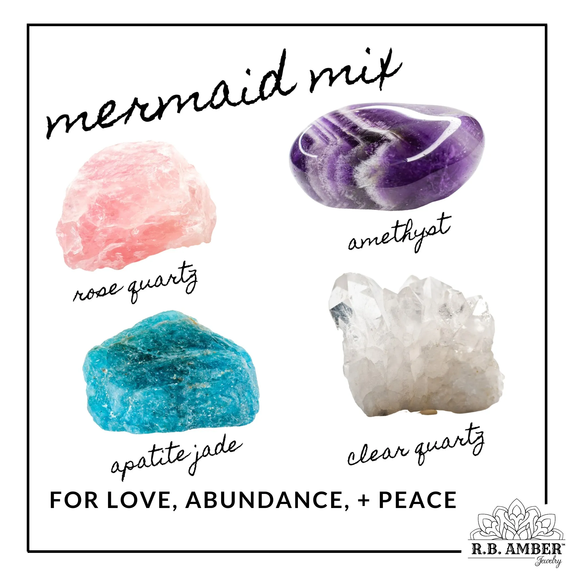 Adults | Mermaid Mix   Raw Cognac Amber Bracelet