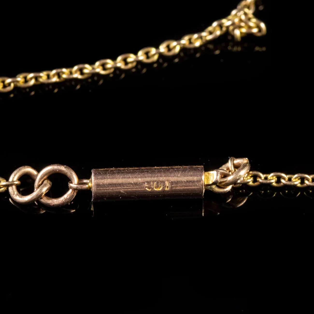 Antique Victorian Aquamarine Pearl Lavaliere Pendant Necklace 9Ct Gold Circa 1900