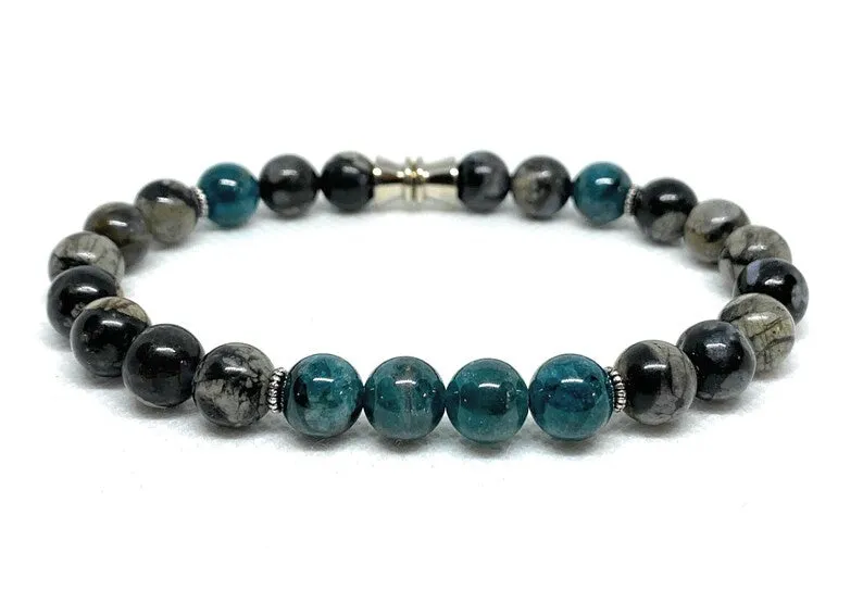 Apatite and Opal Llanite Bracelet