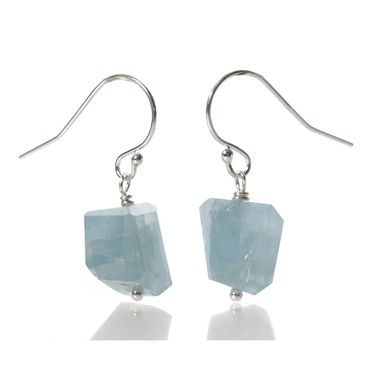 Aquamarine Earrings with Sterling Silver French Earwires