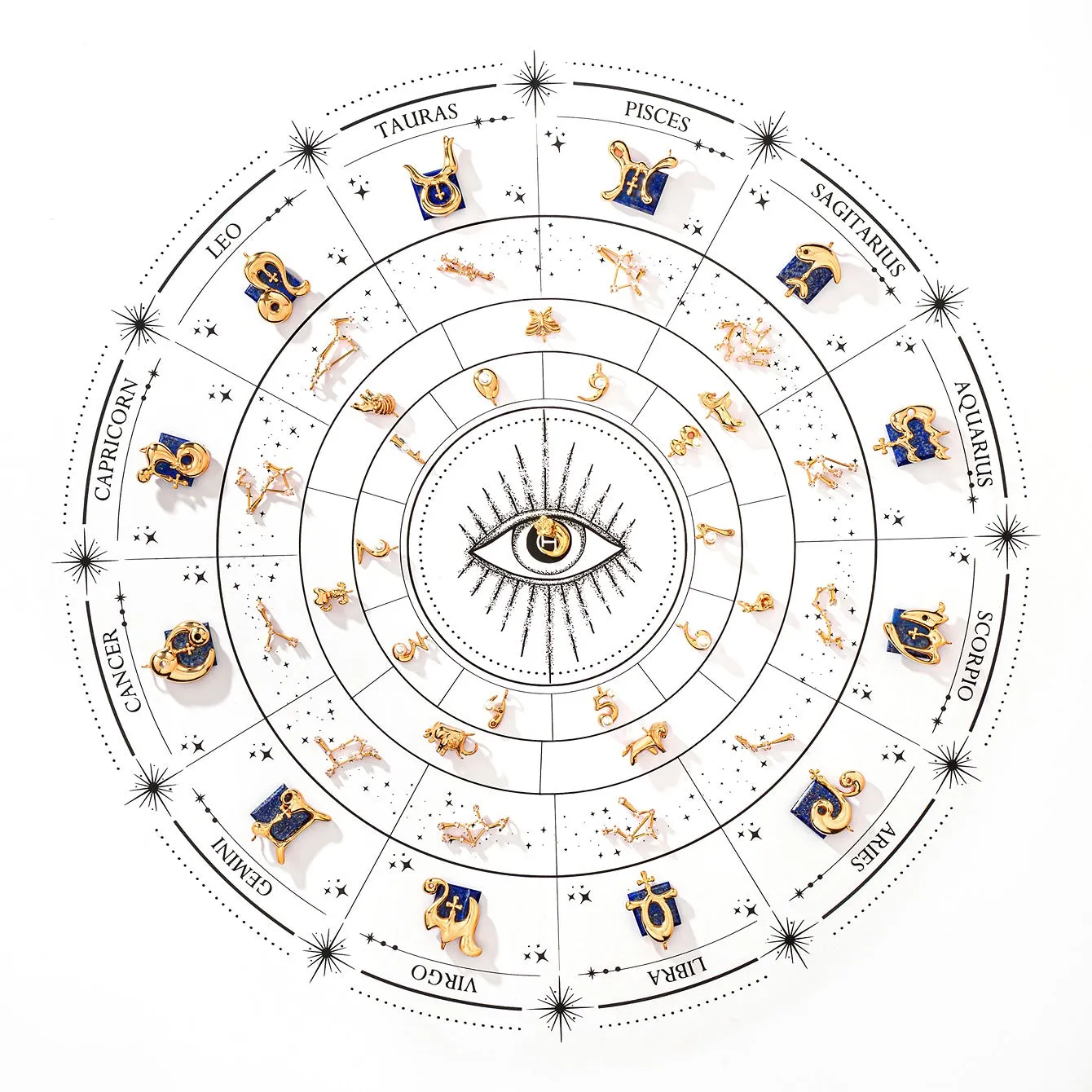 Aquarius Zodiac Pendant