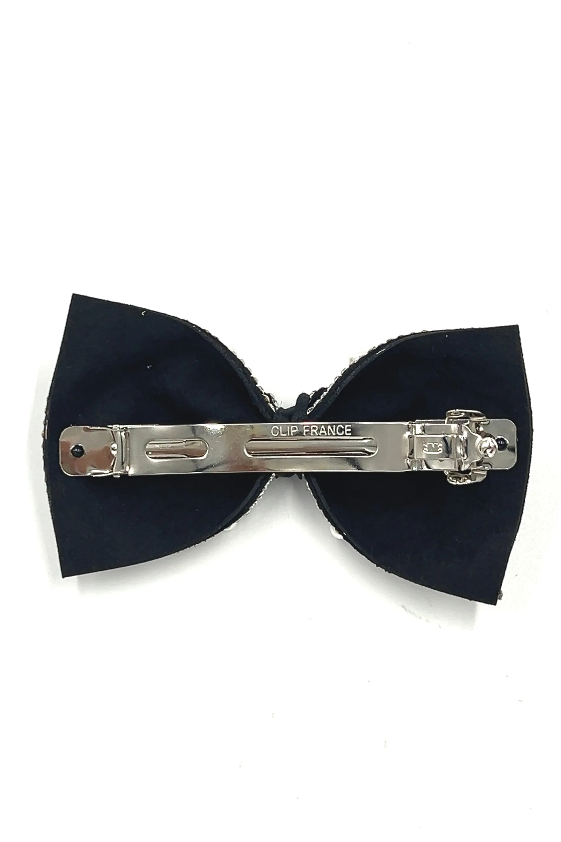 Black Pearl Bow Barrette