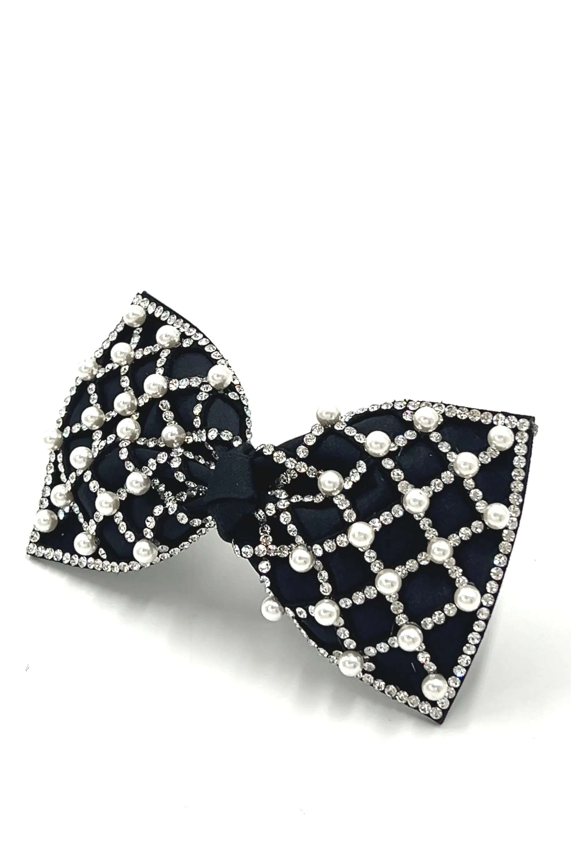 Black Pearl Bow Barrette