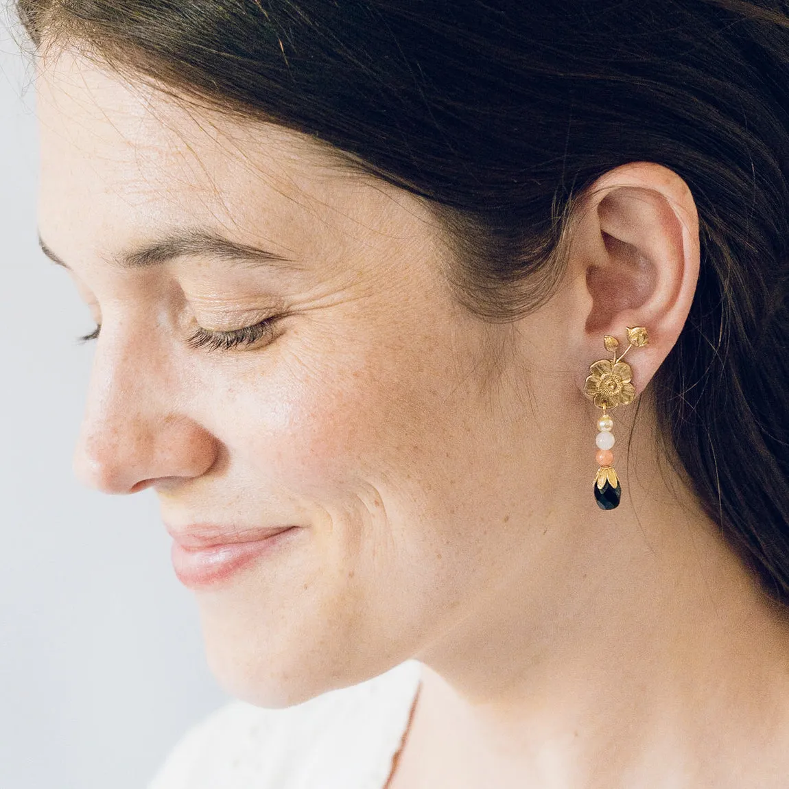 Black Stud Earrings