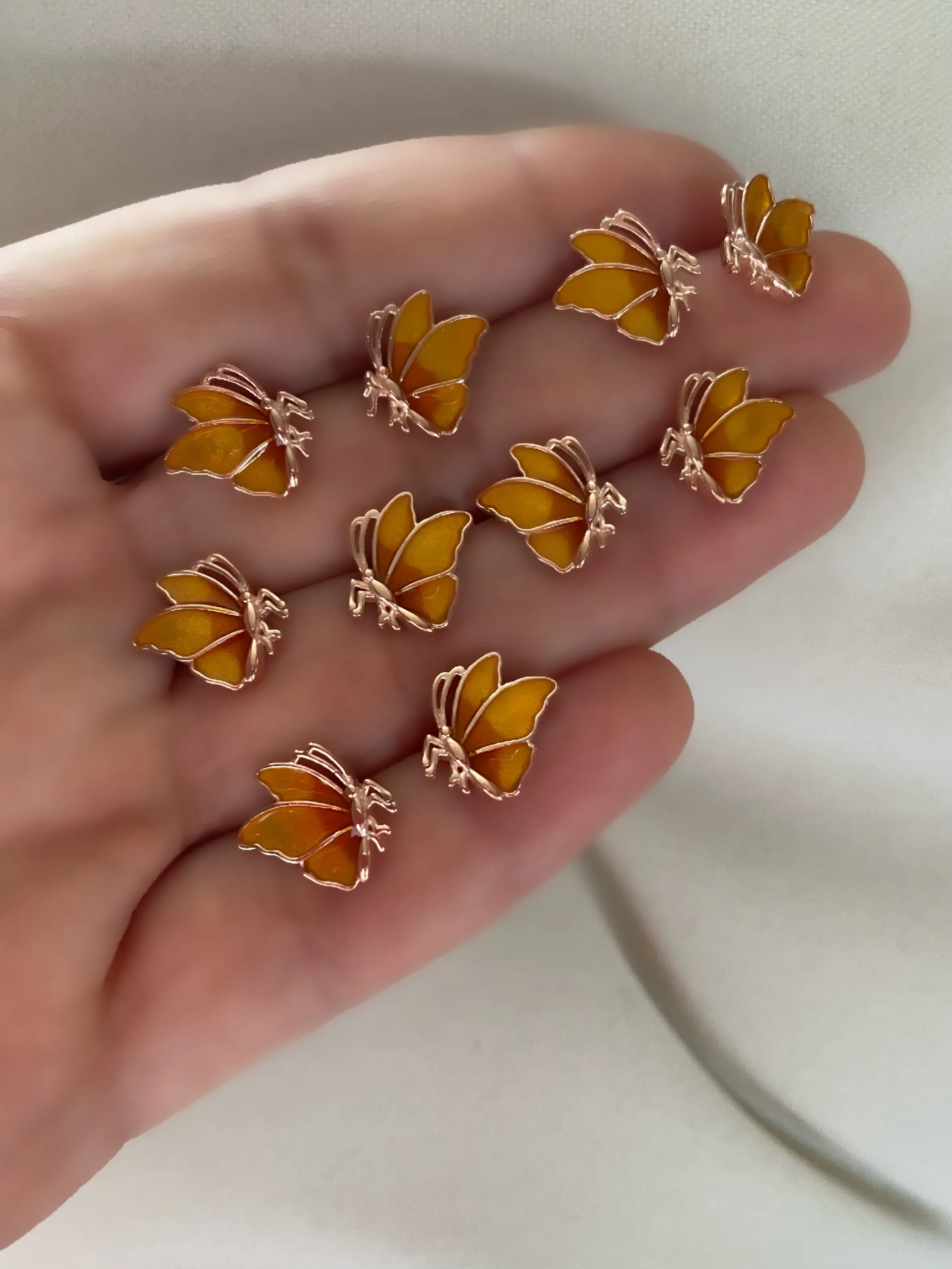 Butterfly Earrings with enamel
