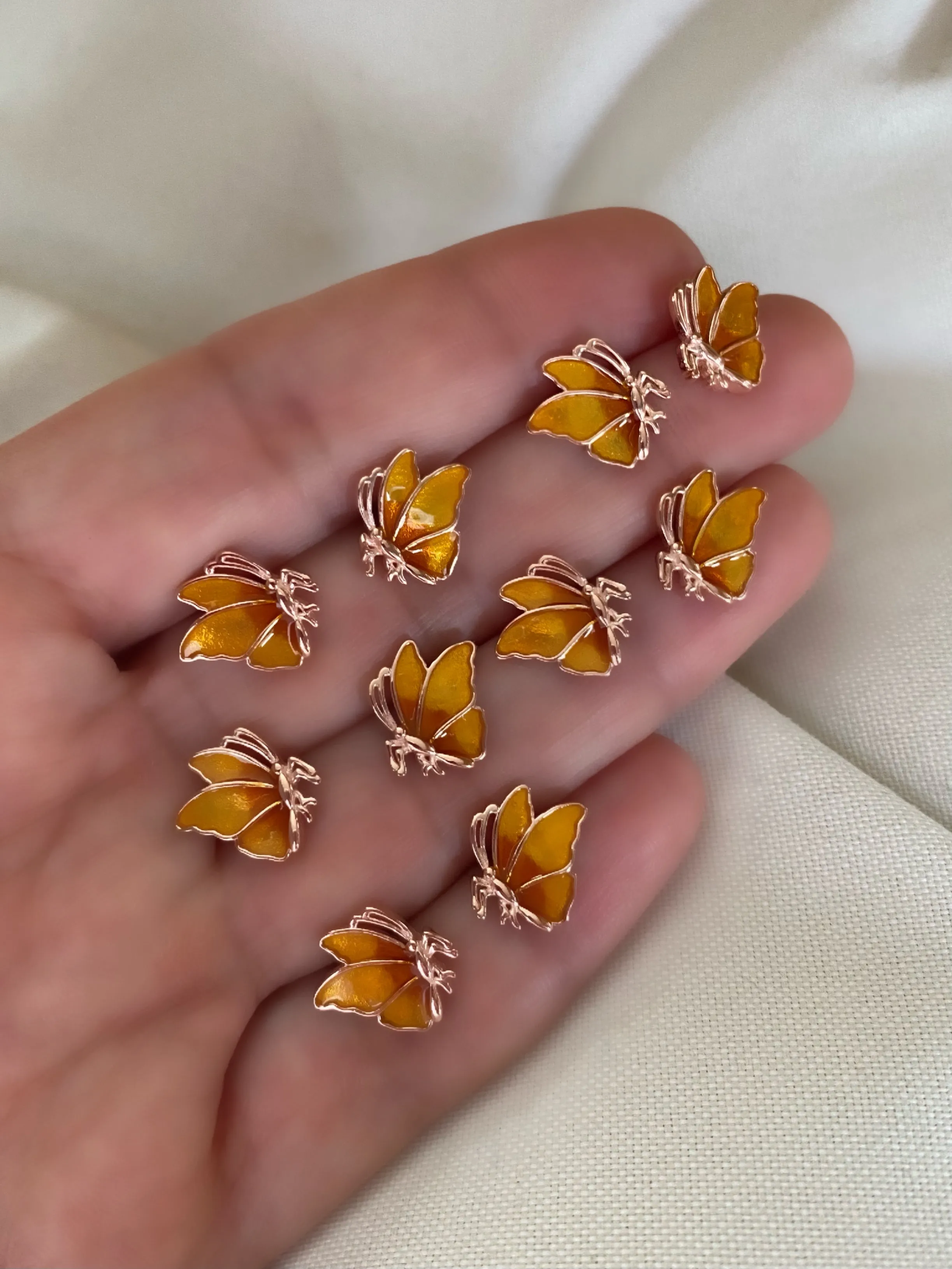 Butterfly Earrings with enamel