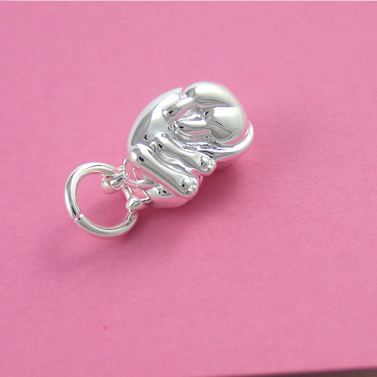 Cat Silver Charm
