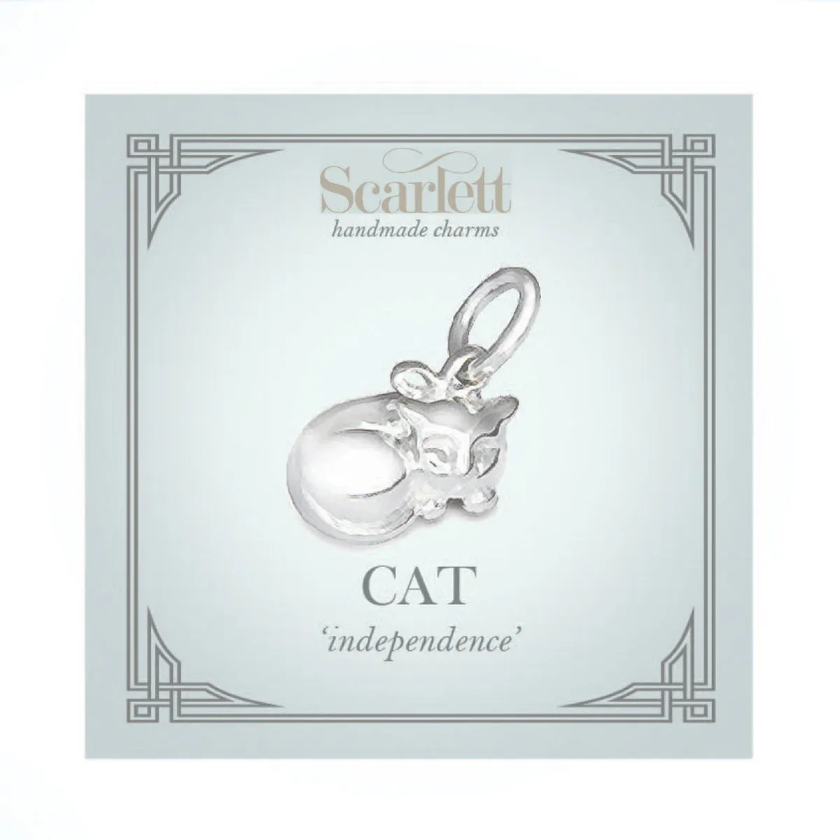 Cat Silver Charm