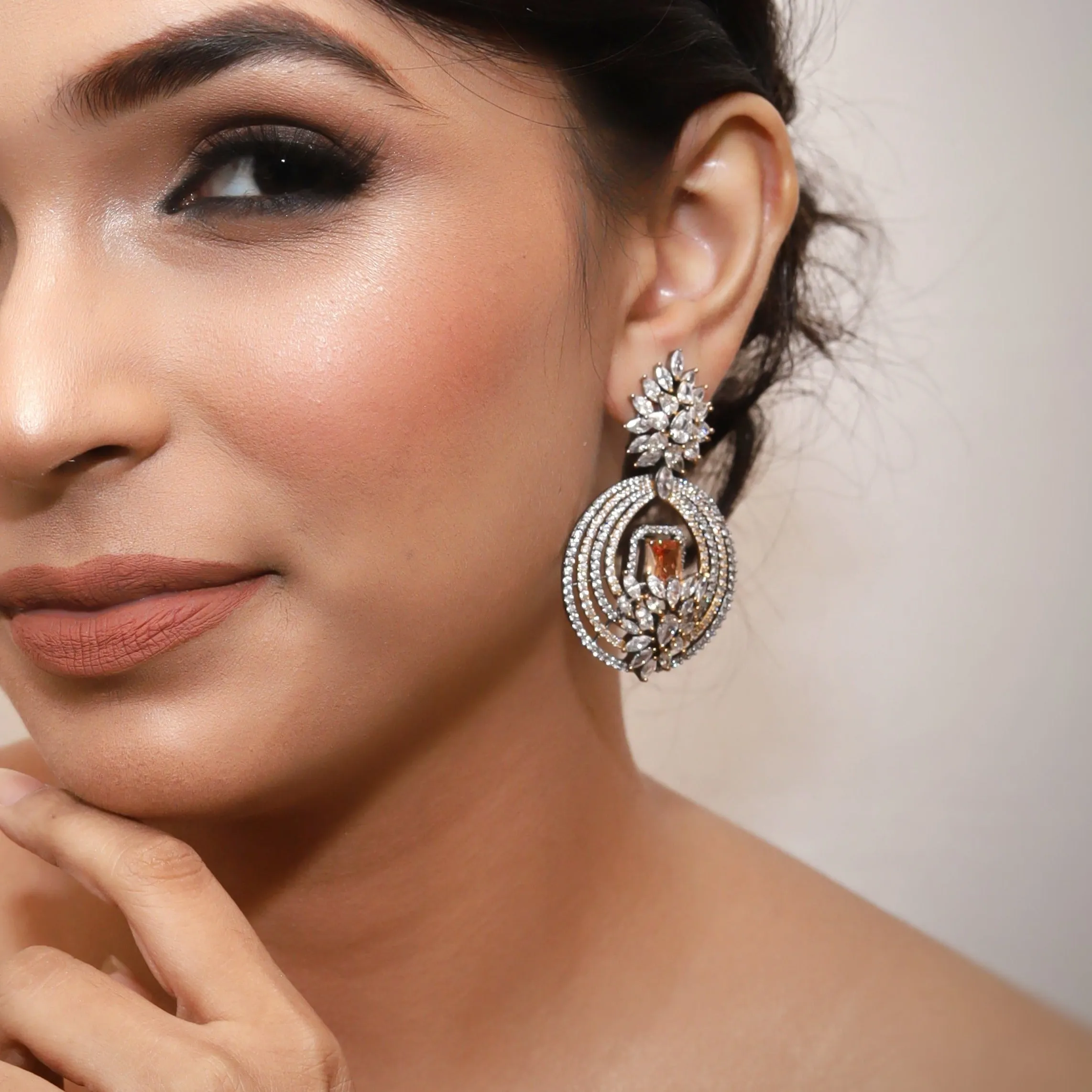 Chandbali Zircon/AD Earring 8853-100
