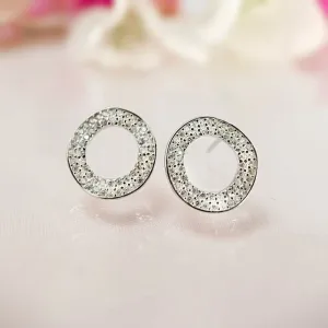 Circle Pave Earrings