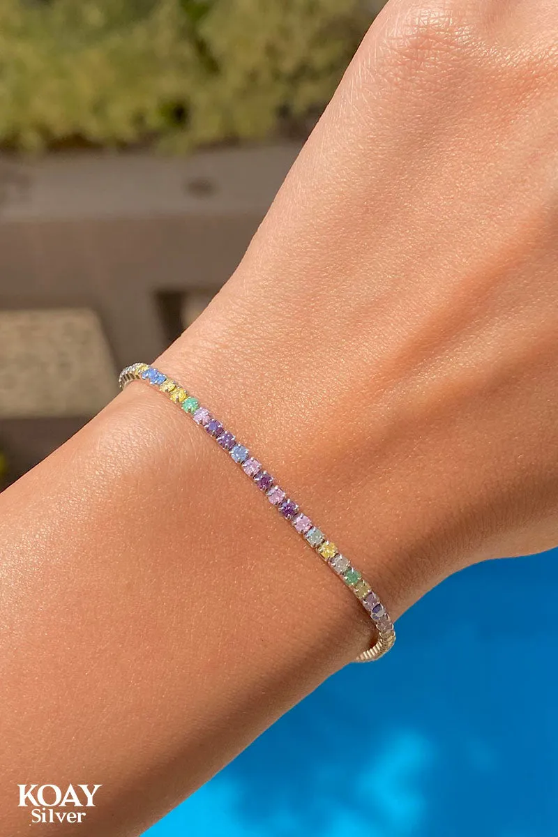 Colored Tennis Bracelet