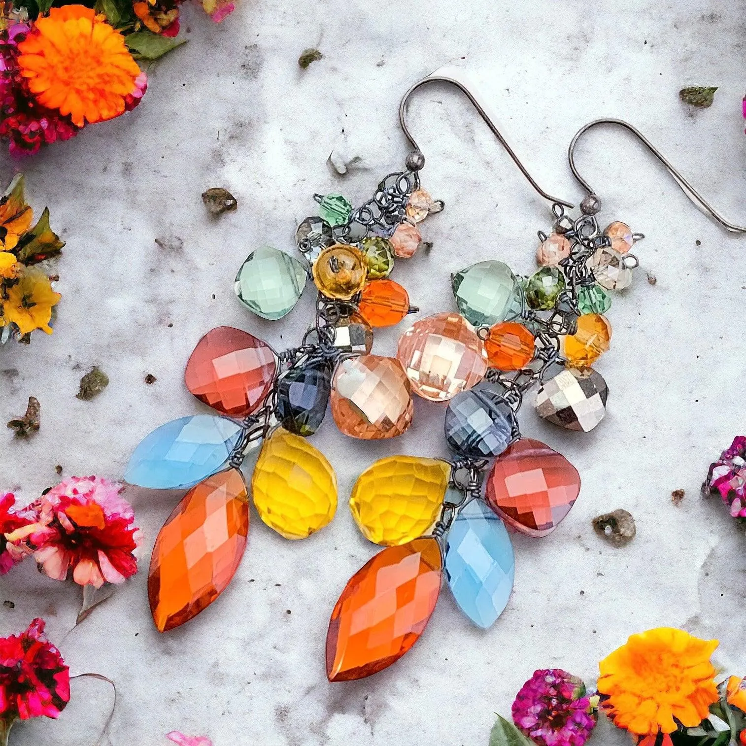 Colorful Cascade Earrings