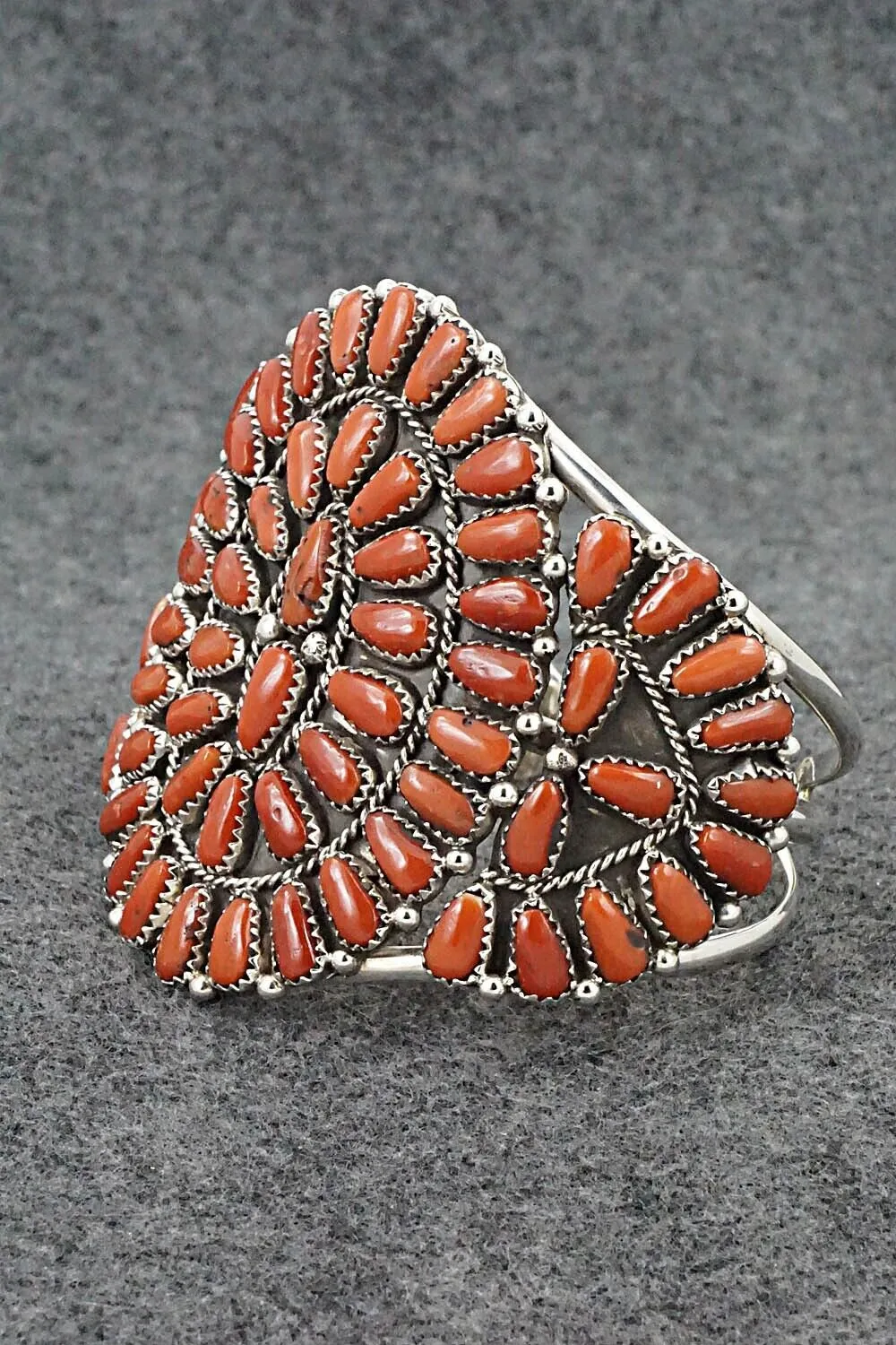 Coral & Sterling Silver Bracelet - Justina Wilson