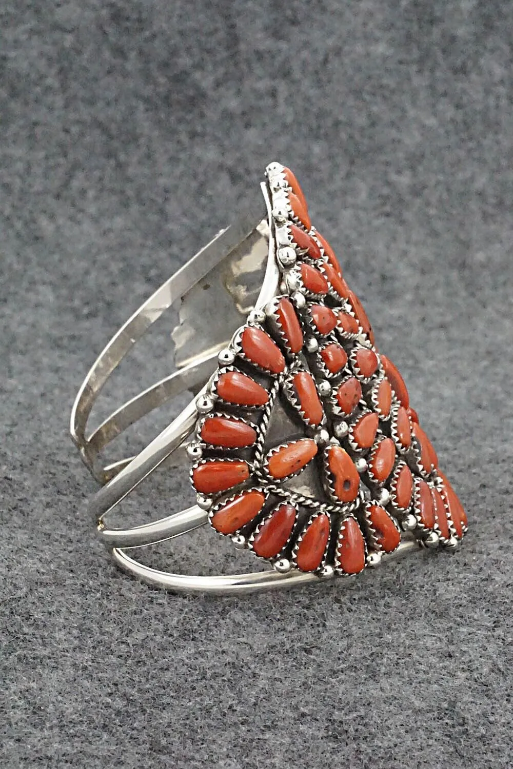 Coral & Sterling Silver Bracelet - Justina Wilson