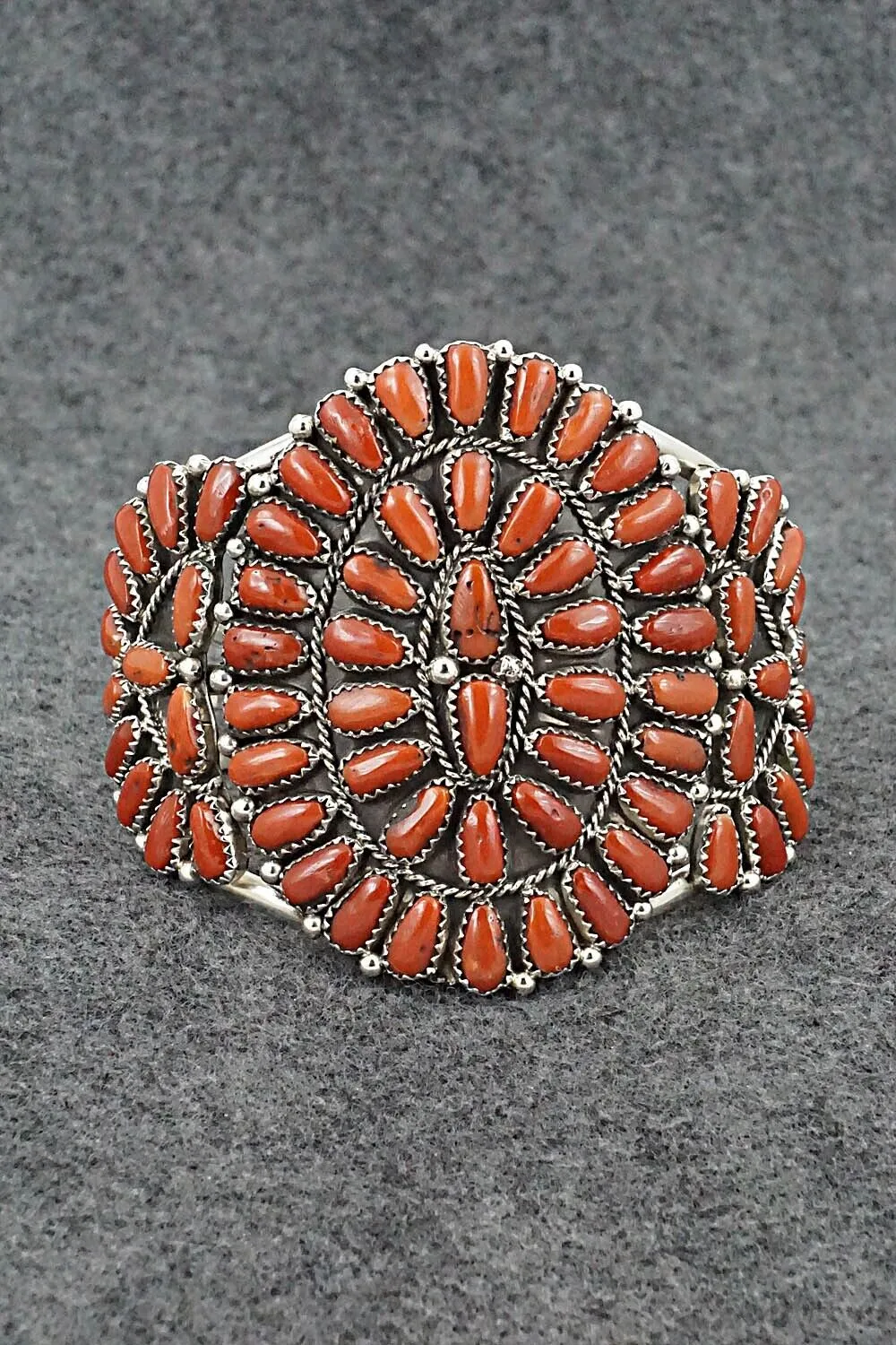 Coral & Sterling Silver Bracelet - Justina Wilson