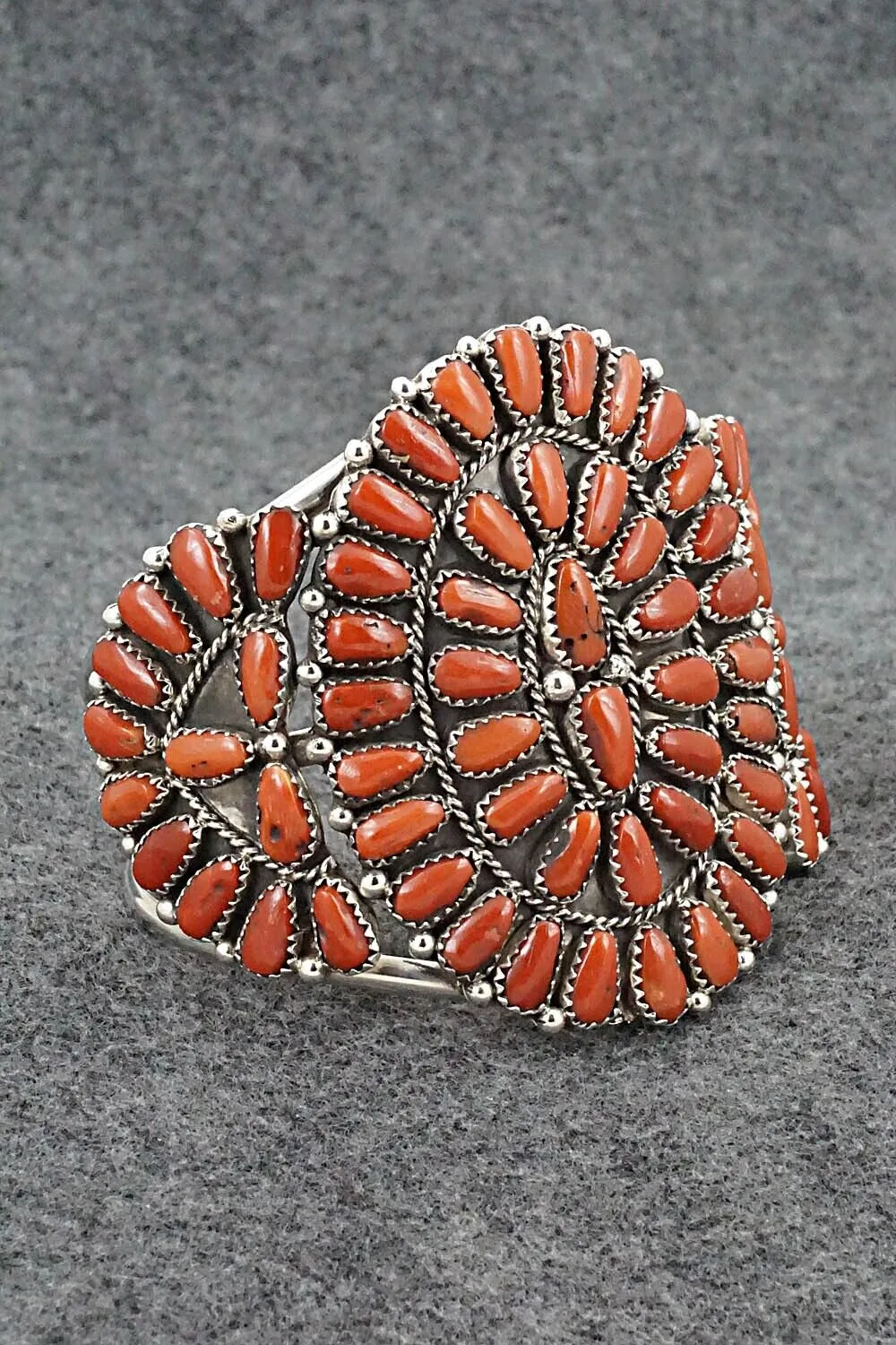 Coral & Sterling Silver Bracelet - Justina Wilson