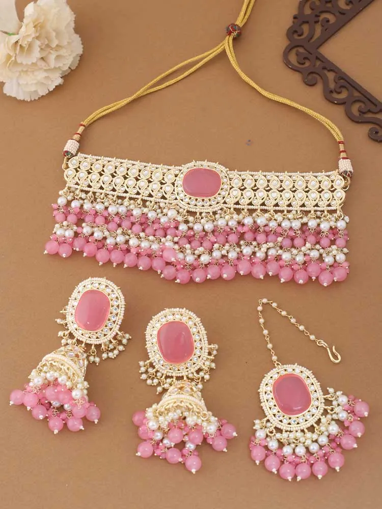 Coral Chandni Jewellery Set