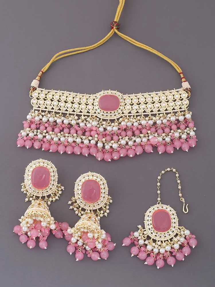 Coral Chandni Jewellery Set