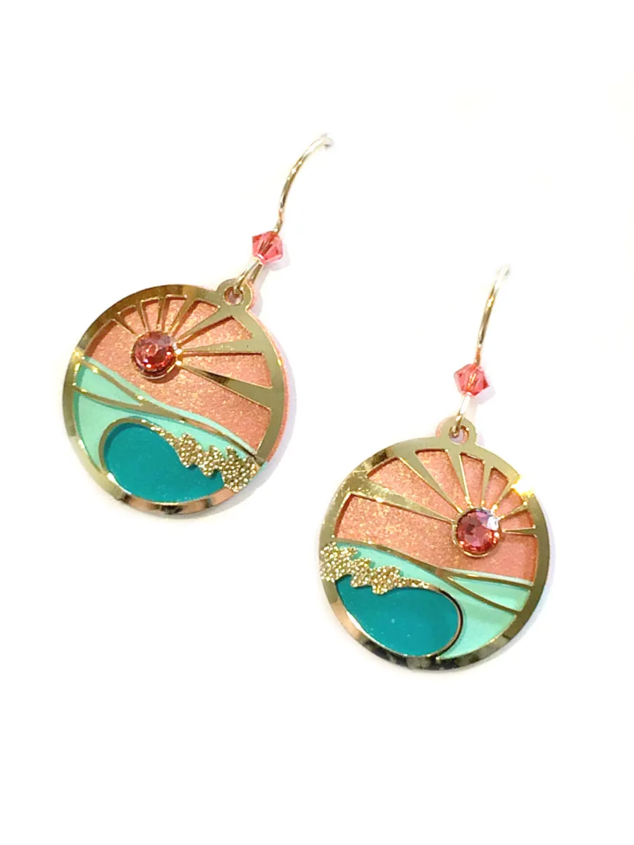Coral Sunset Earrings by Adajio