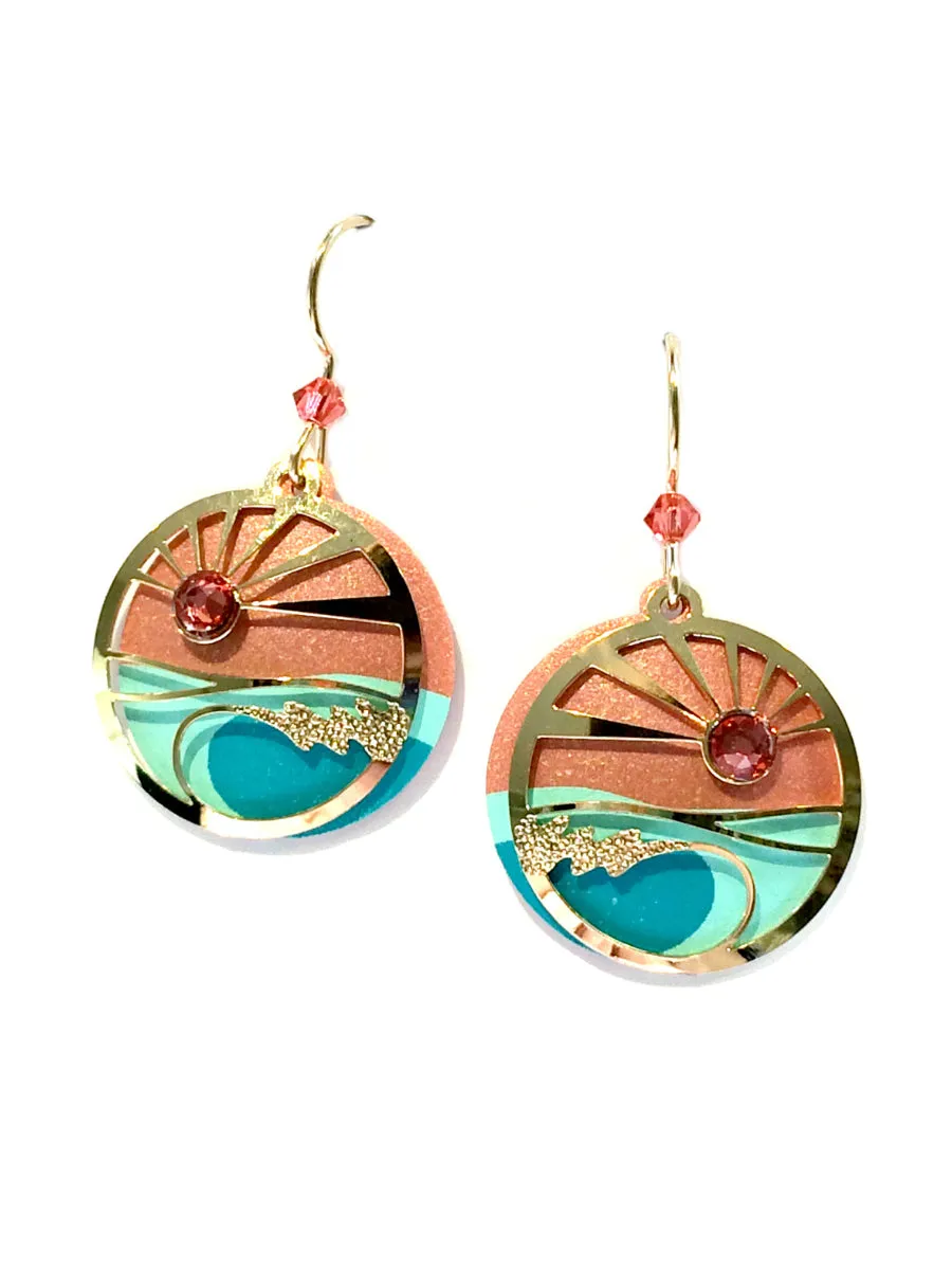 Coral Sunset Earrings by Adajio