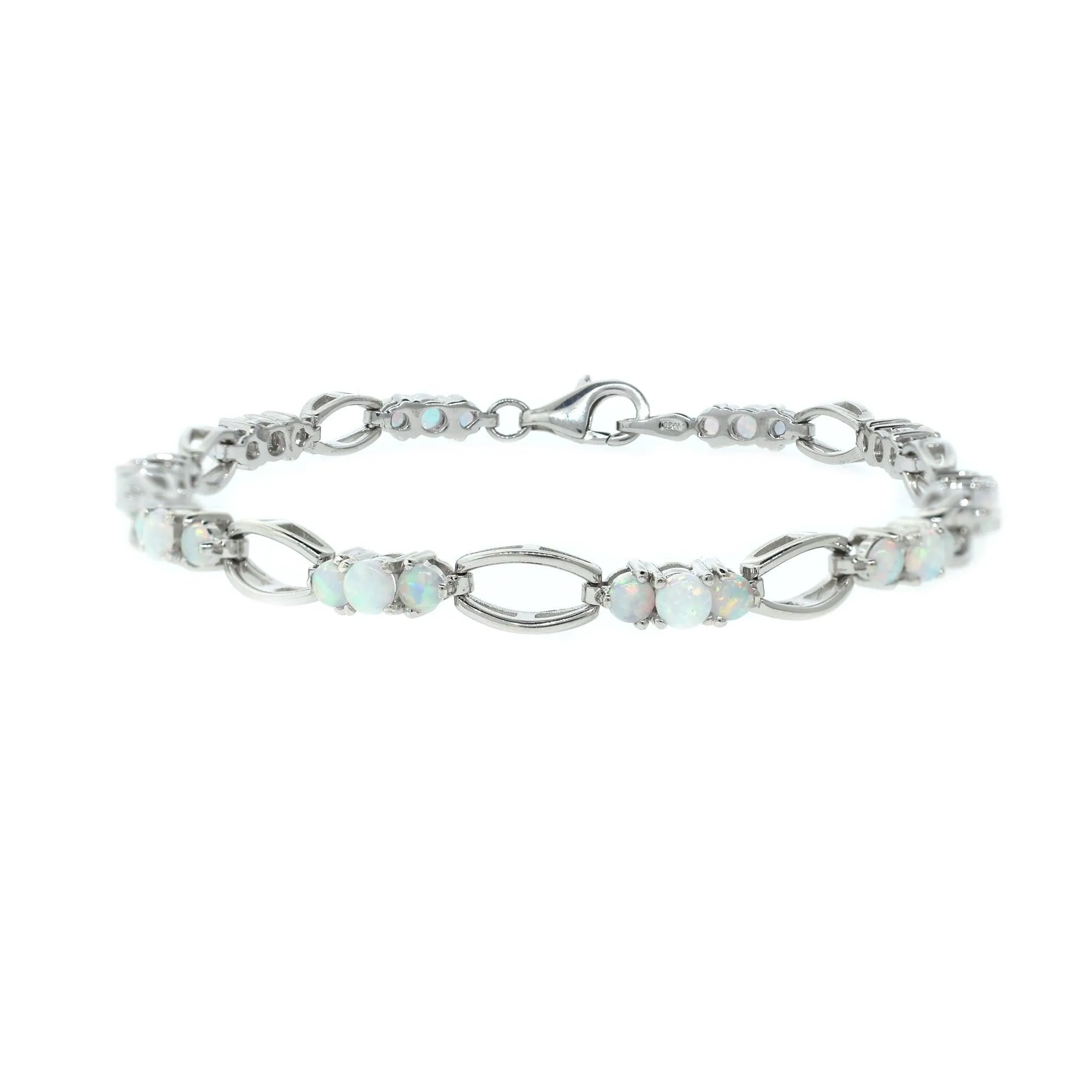 Created Opal Fashion Bracelet in Sterling Silver