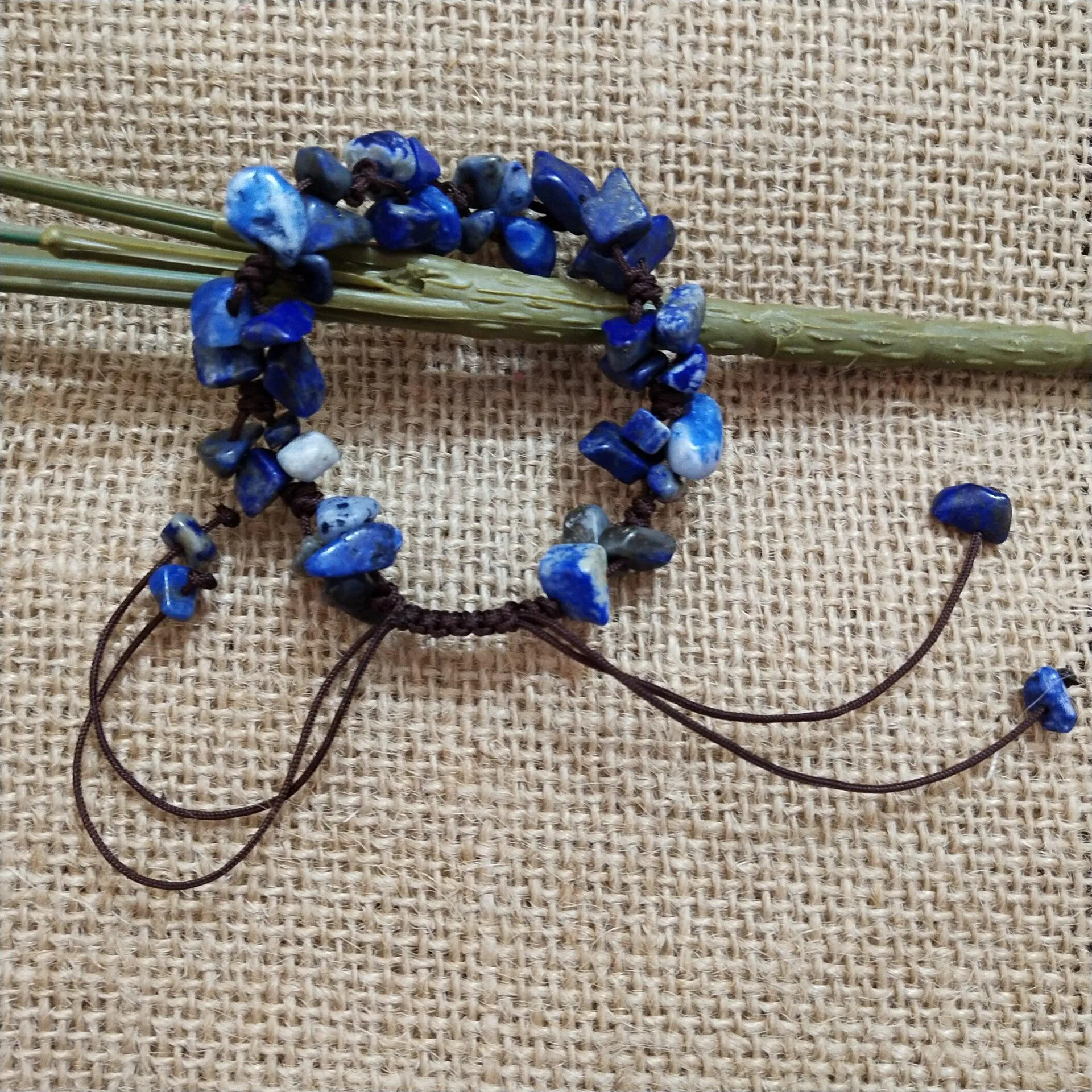 Crystal agate gravel hand-woven bracelet