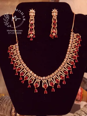 Cubic Zircon AD Indian Jewelry set 9