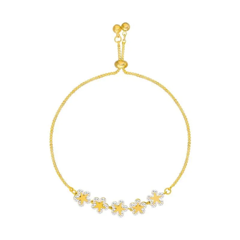 Deluxe Zircon Flower Adjustable Bracelet