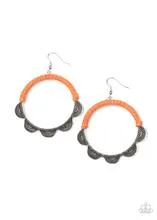 Earrings Tambourine Trend - Orange E117