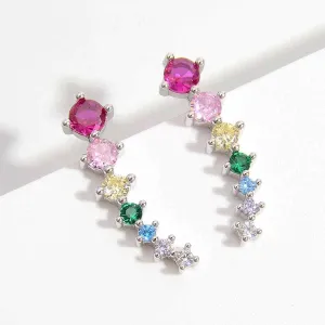 Elegant zircon earrings in silver