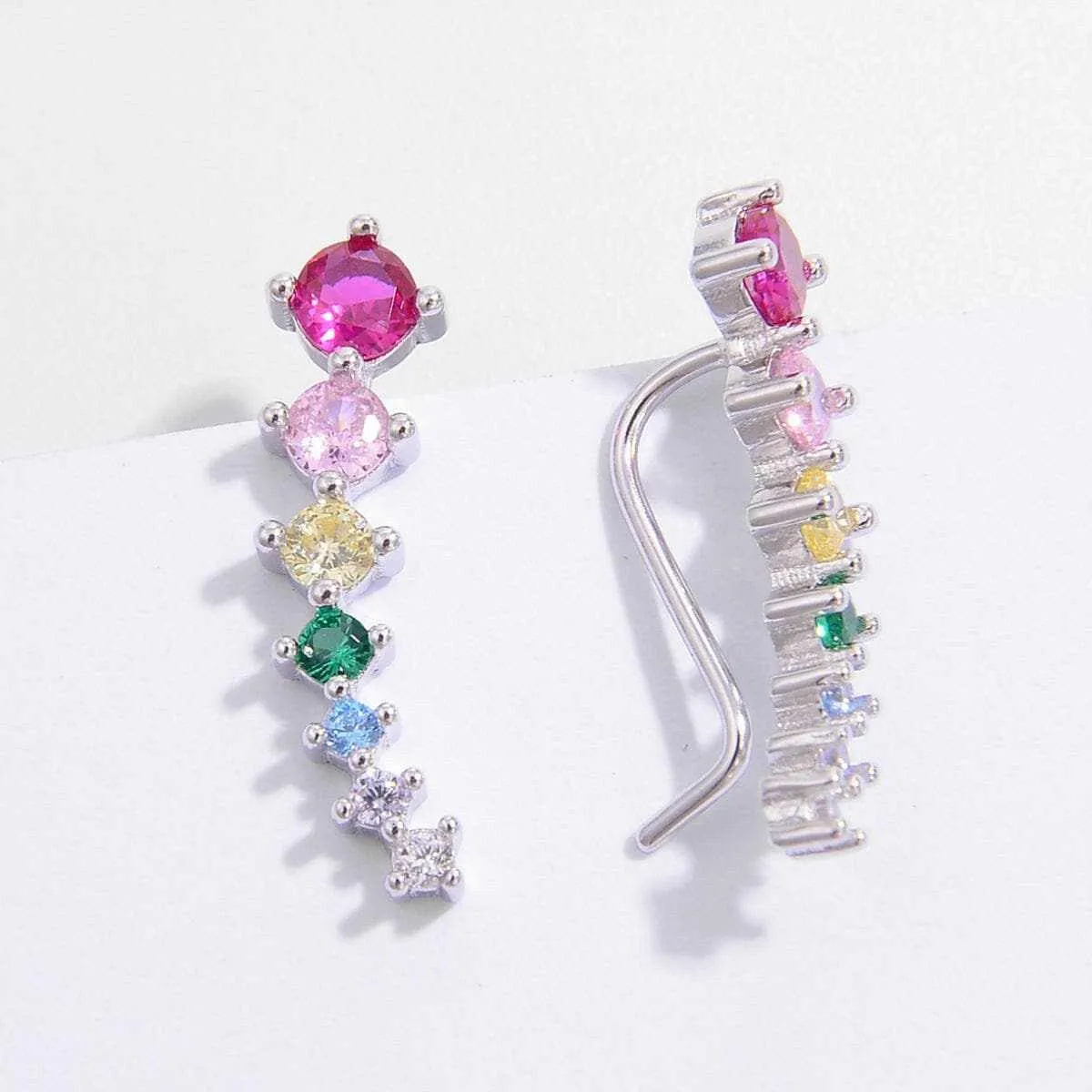 Elegant zircon earrings in silver