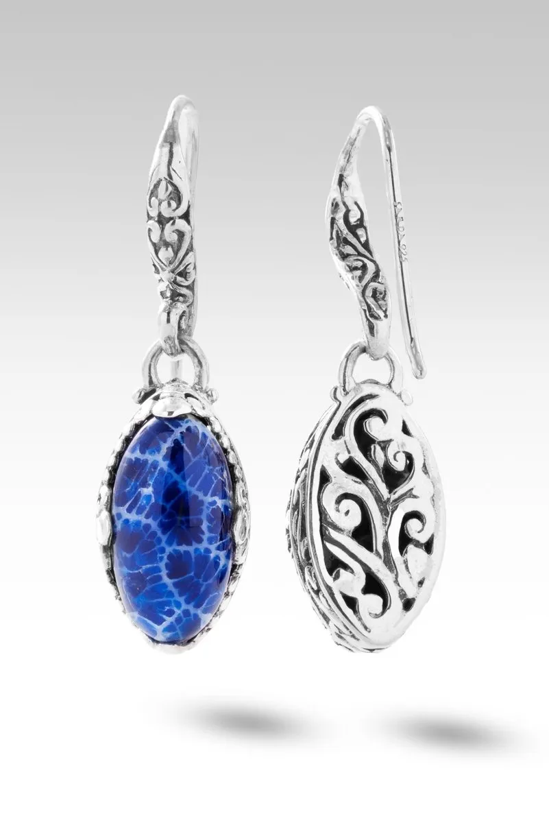 Extend Kindness Earrings™ in Navy Blue Indonesian Coral
