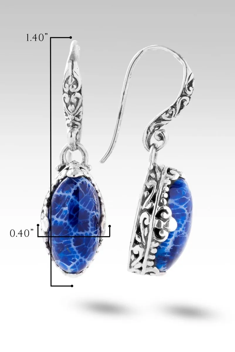 Extend Kindness Earrings™ in Navy Blue Indonesian Coral