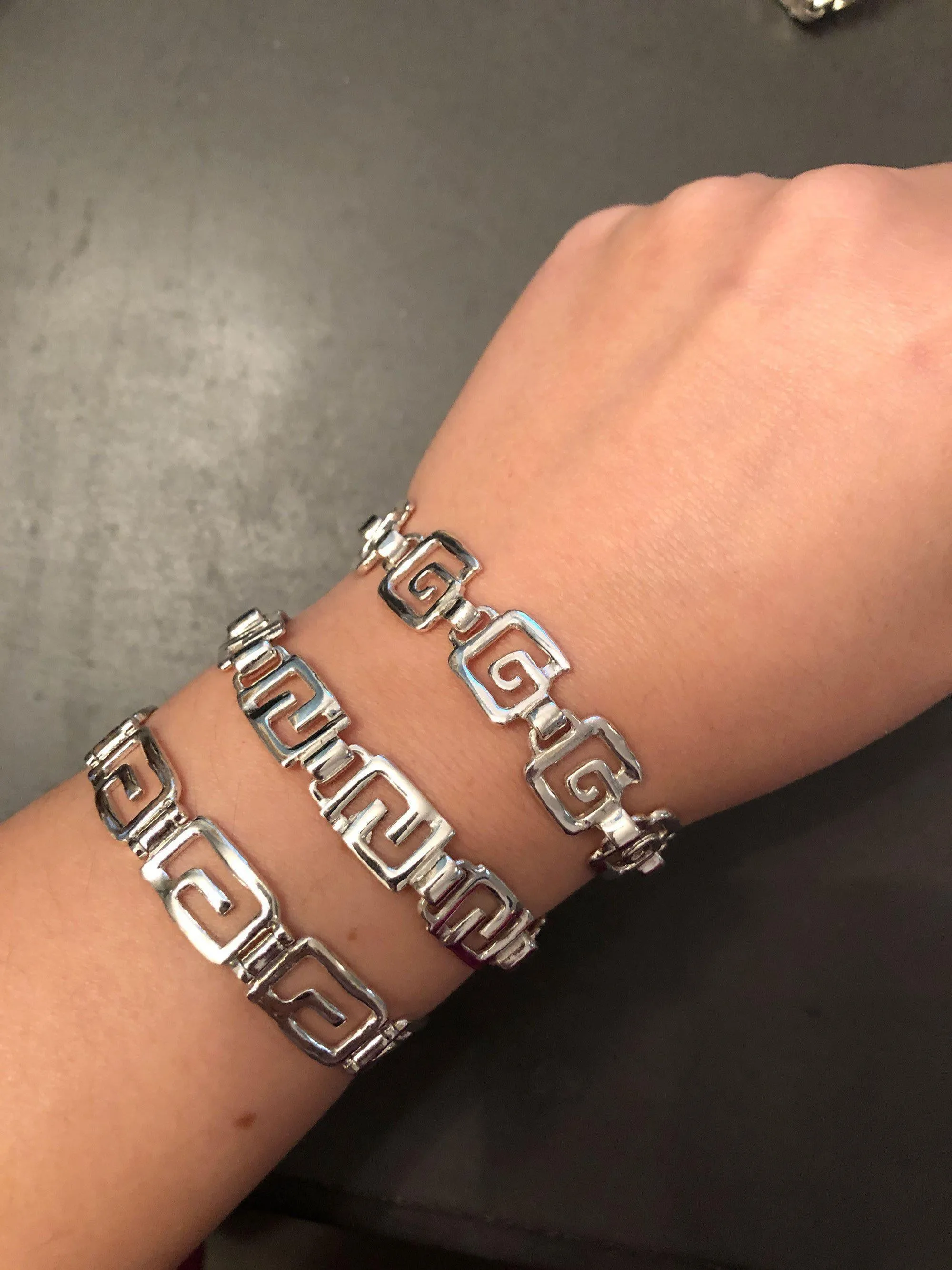 Greek Bracelet, Bracelet in Sterling Silver, Greek Jewelry (B-76)