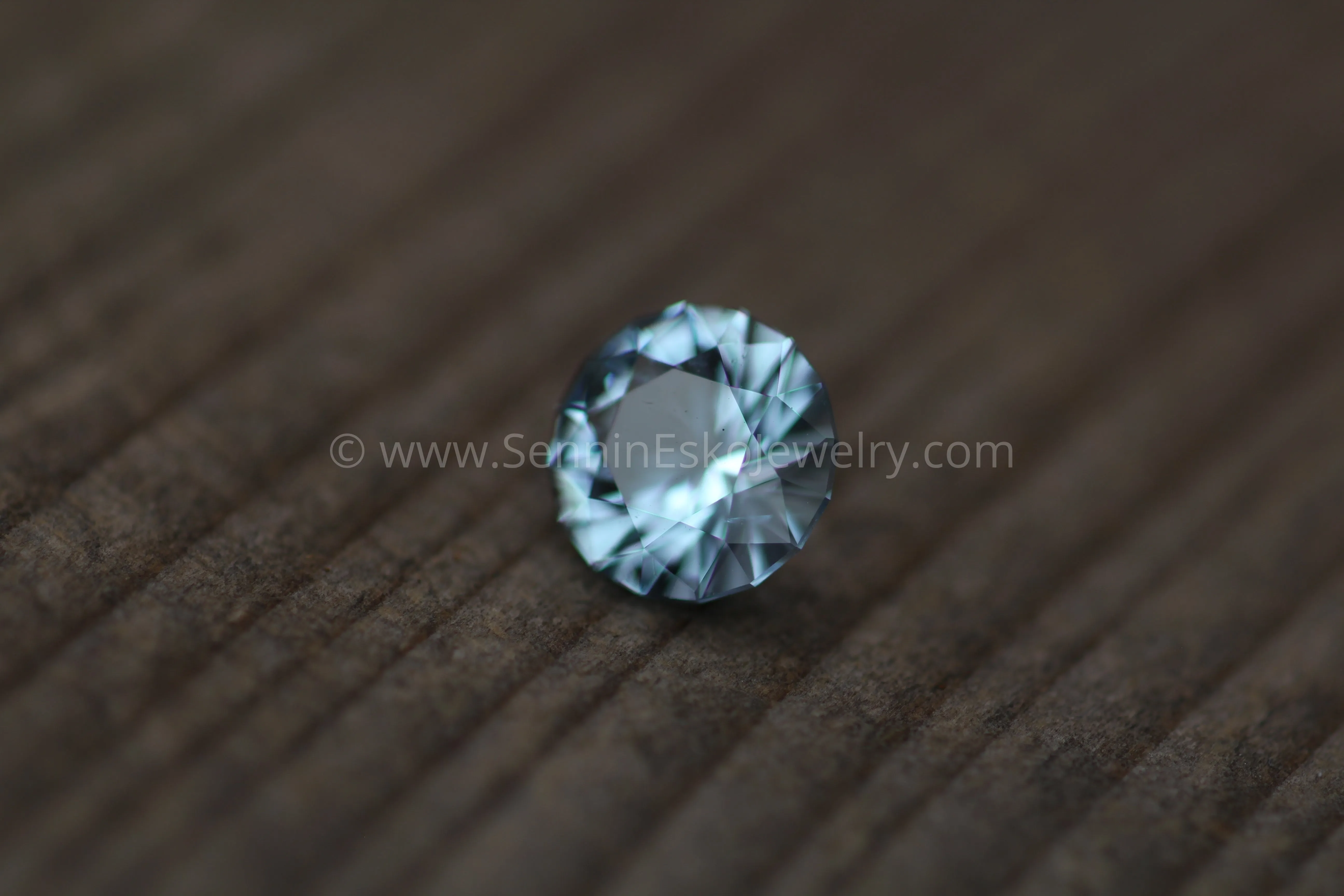 Hearts and Arrows Hand Cut Brazilian Aquamarine - 6.9mm - Precision Cut