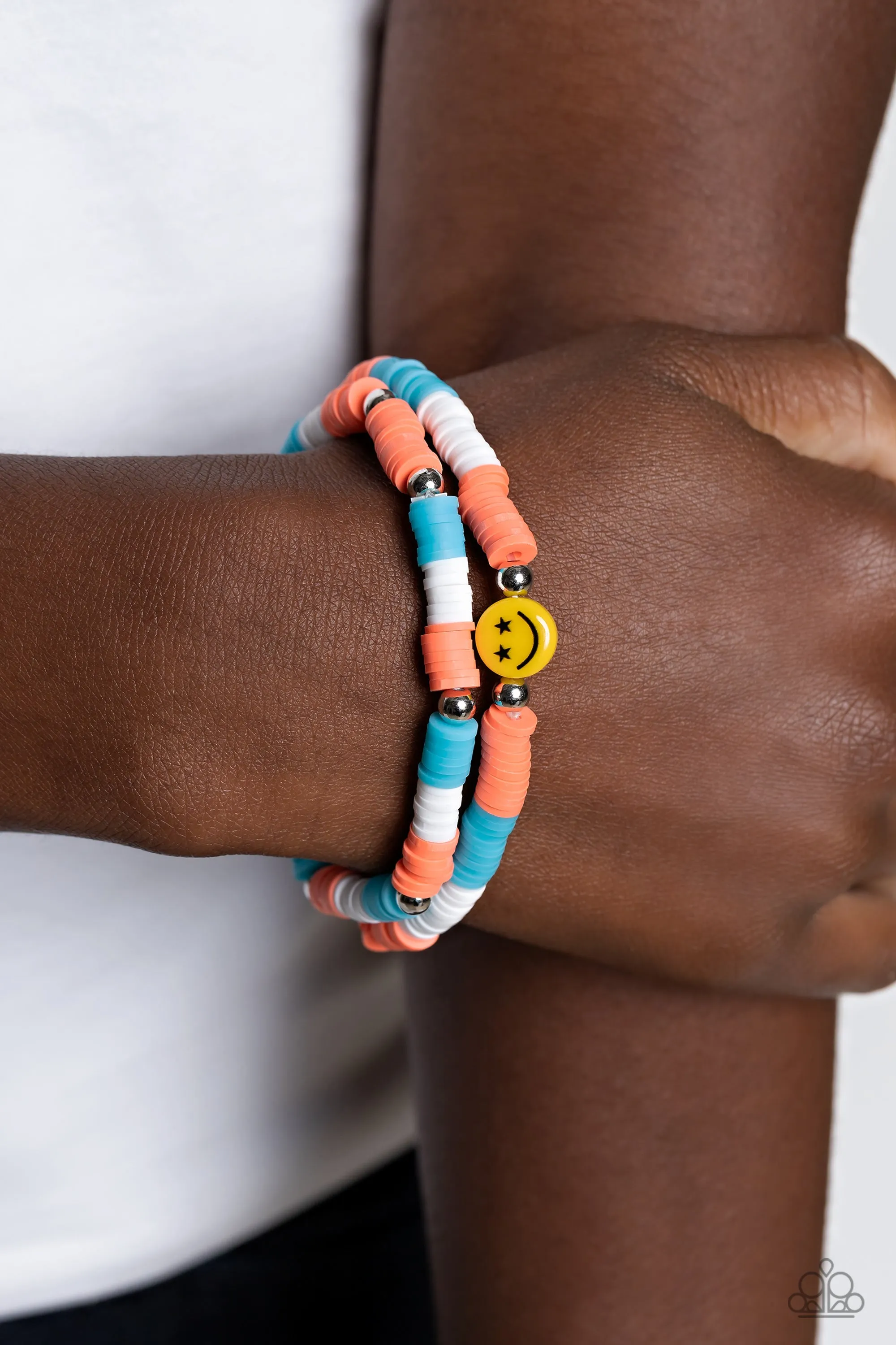 In SMILE - Orange Bracelet - Paparazzi Accessories
