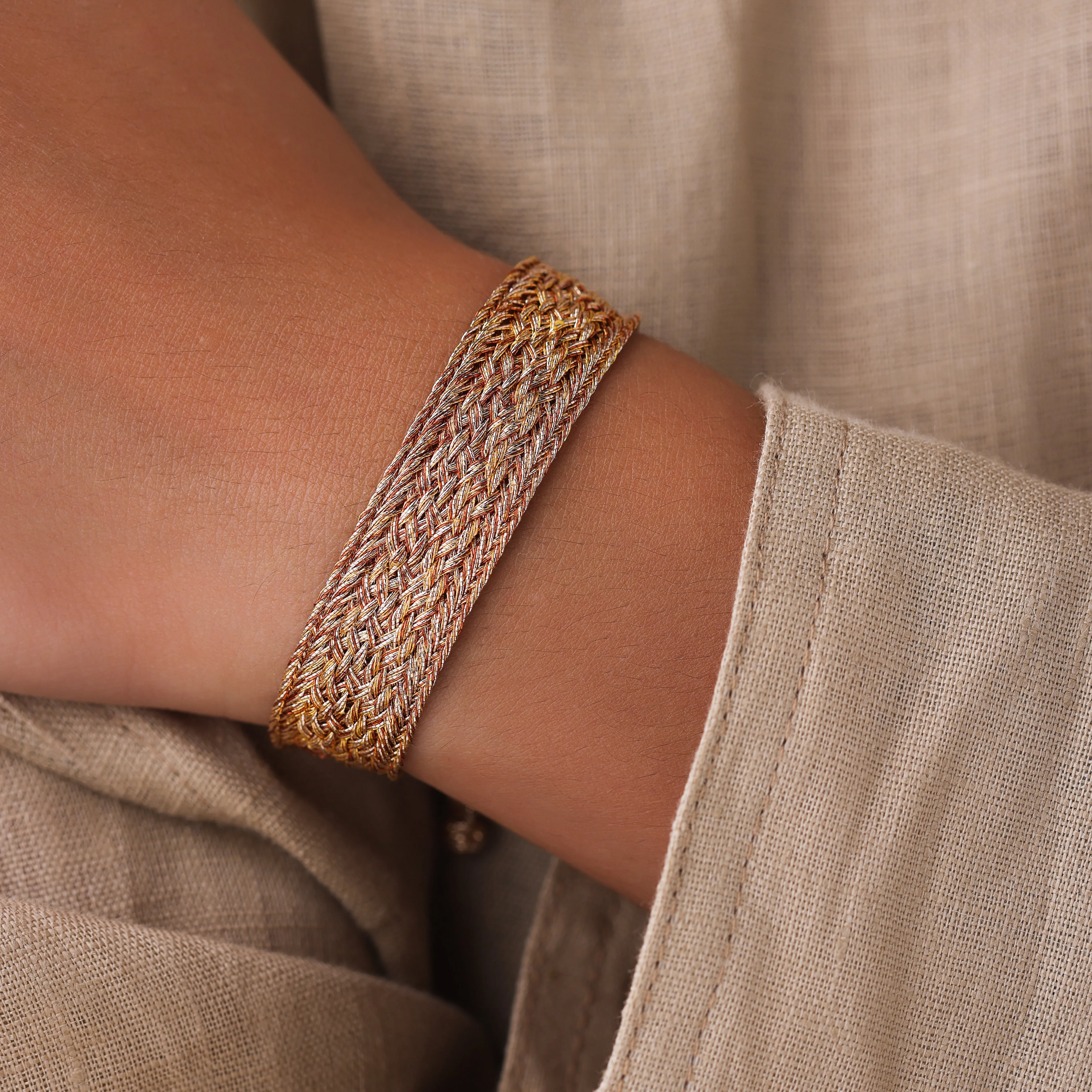 Intermix Bracelet in Rose Gold Amber Toffee