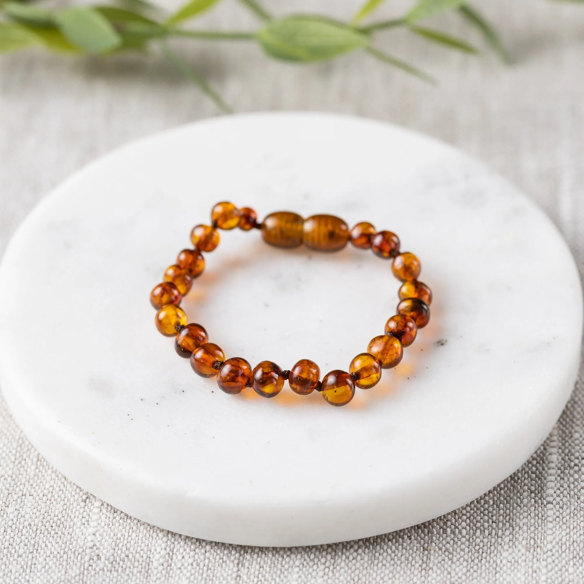 Kids | Dark Cognac Baltic Amber Bracelet