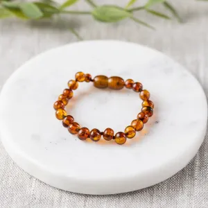 Kids | Dark Cognac Baltic Amber Bracelet