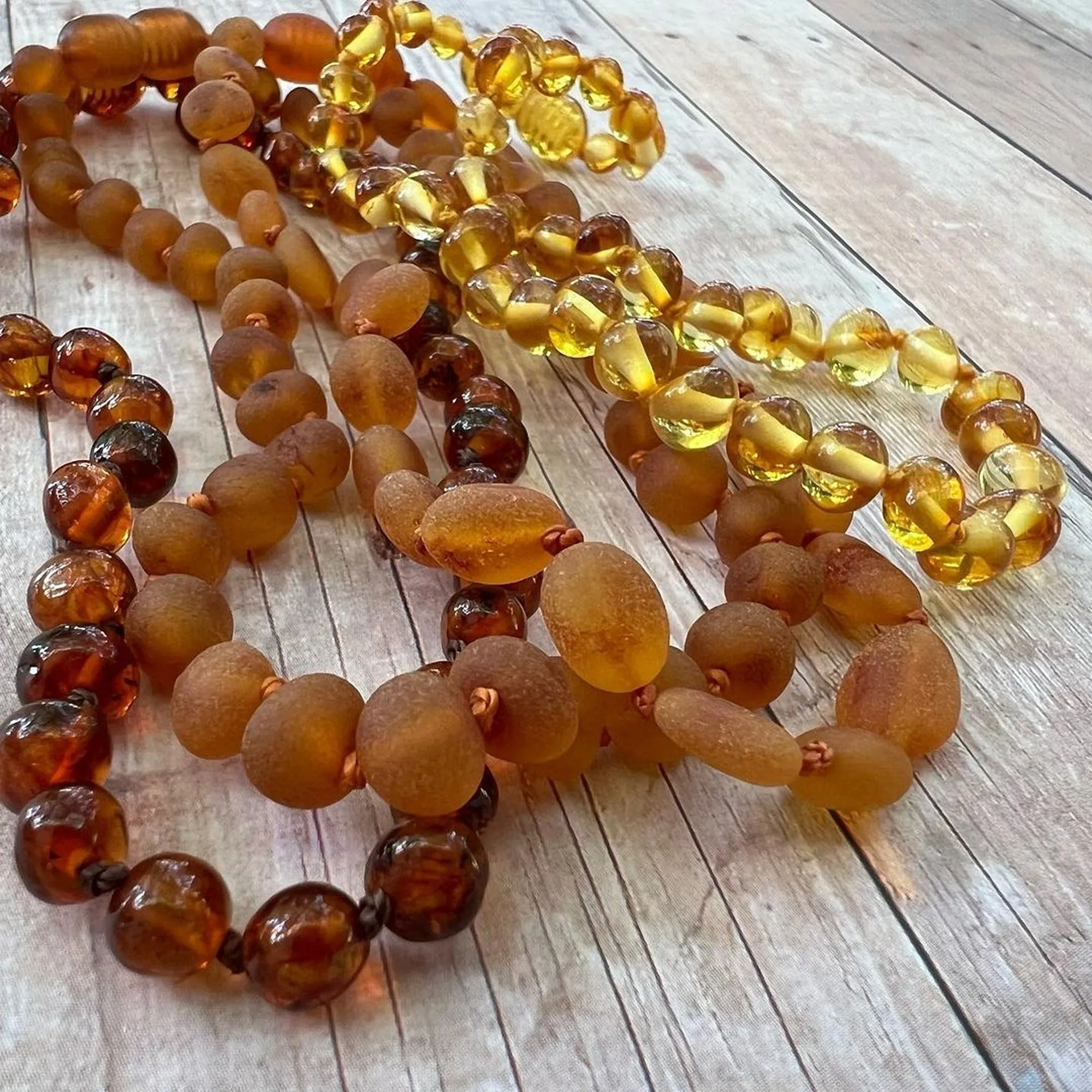Kids | Dark Cognac Baltic Amber Necklace