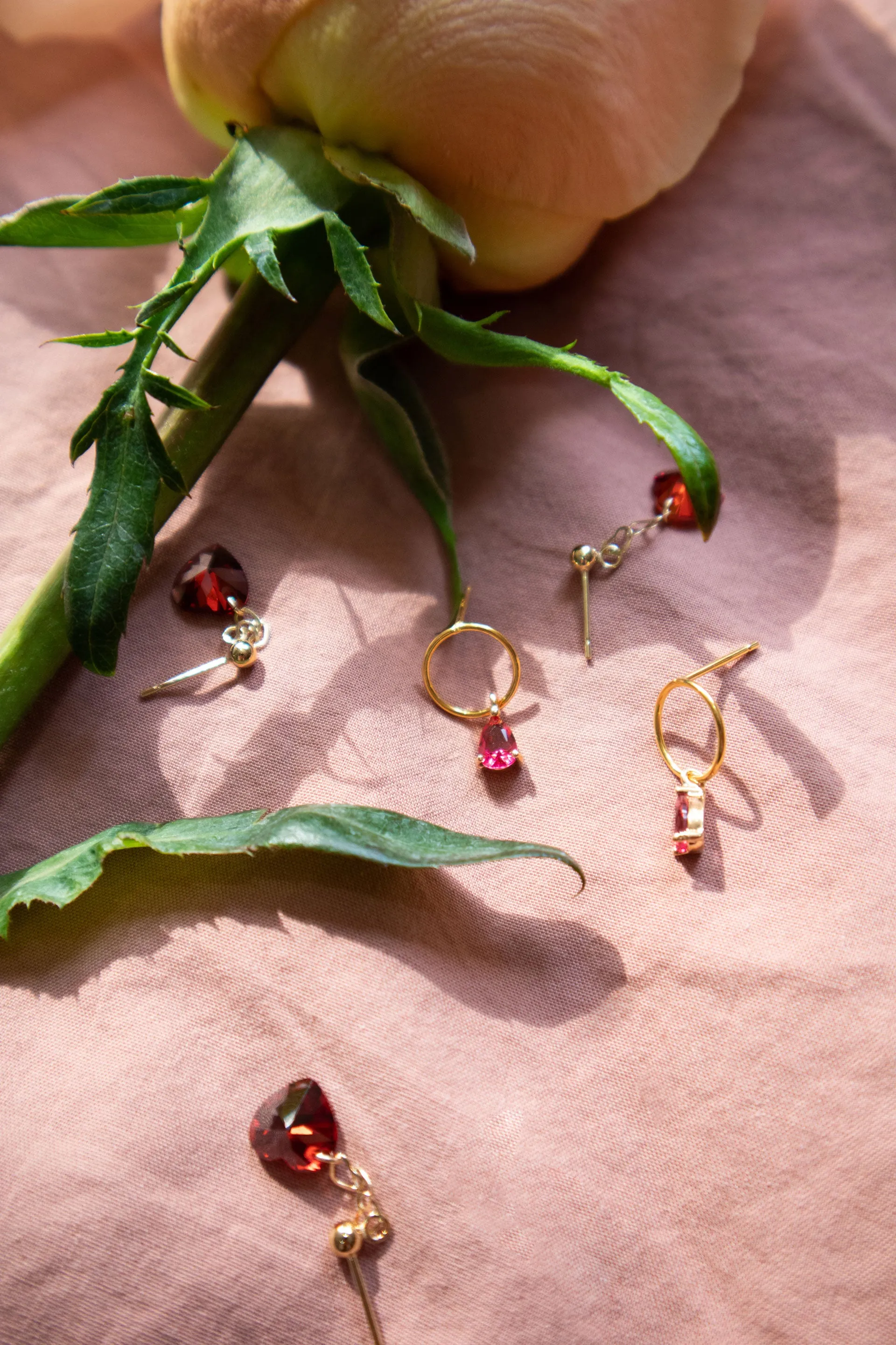 Layla — Pink zircon earrings