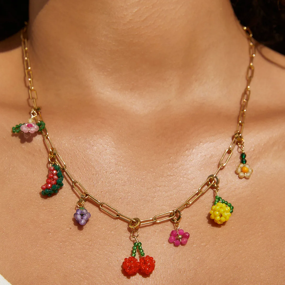 Lemon Beaded Charm