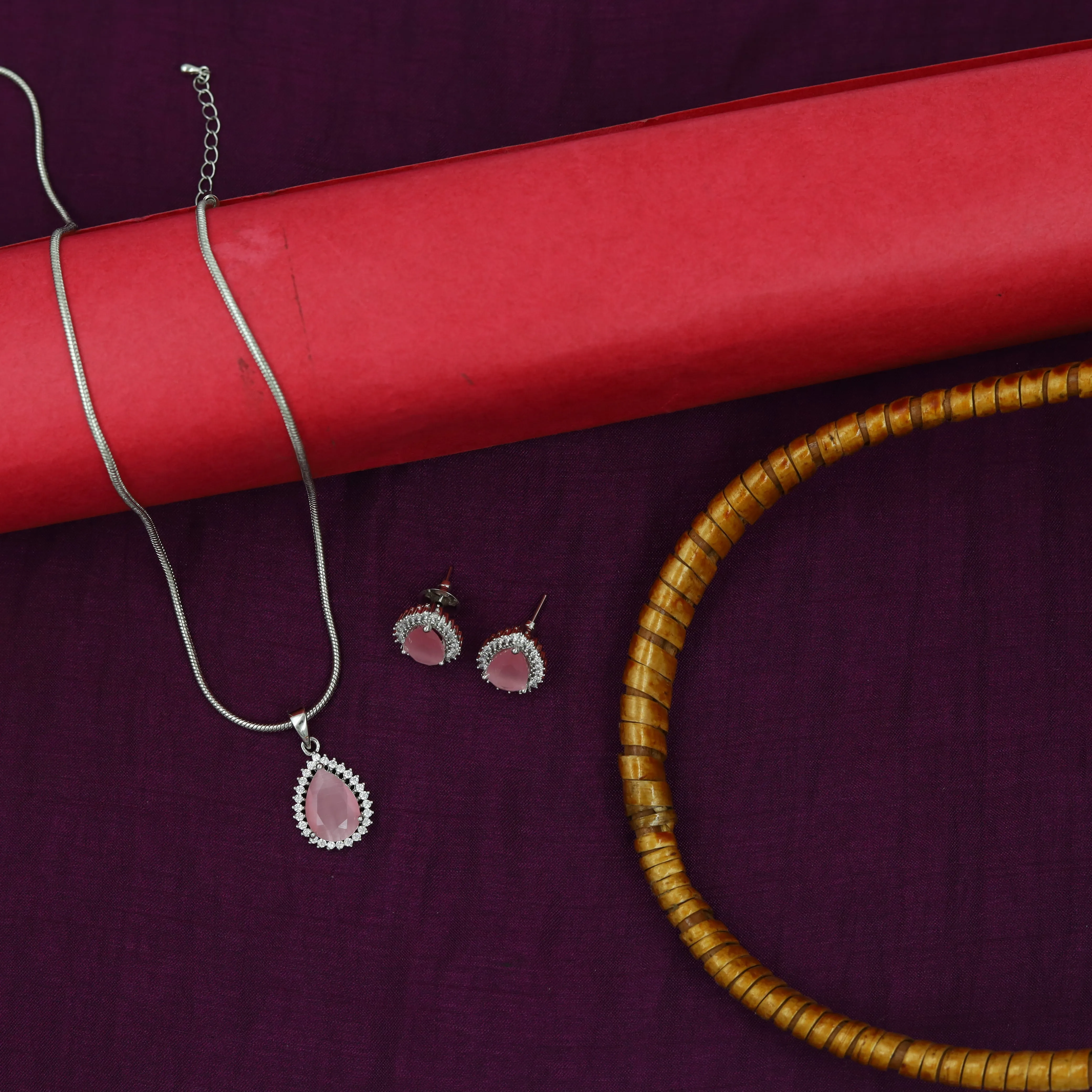 Light Zircon/AD Pendant Set 16416-69