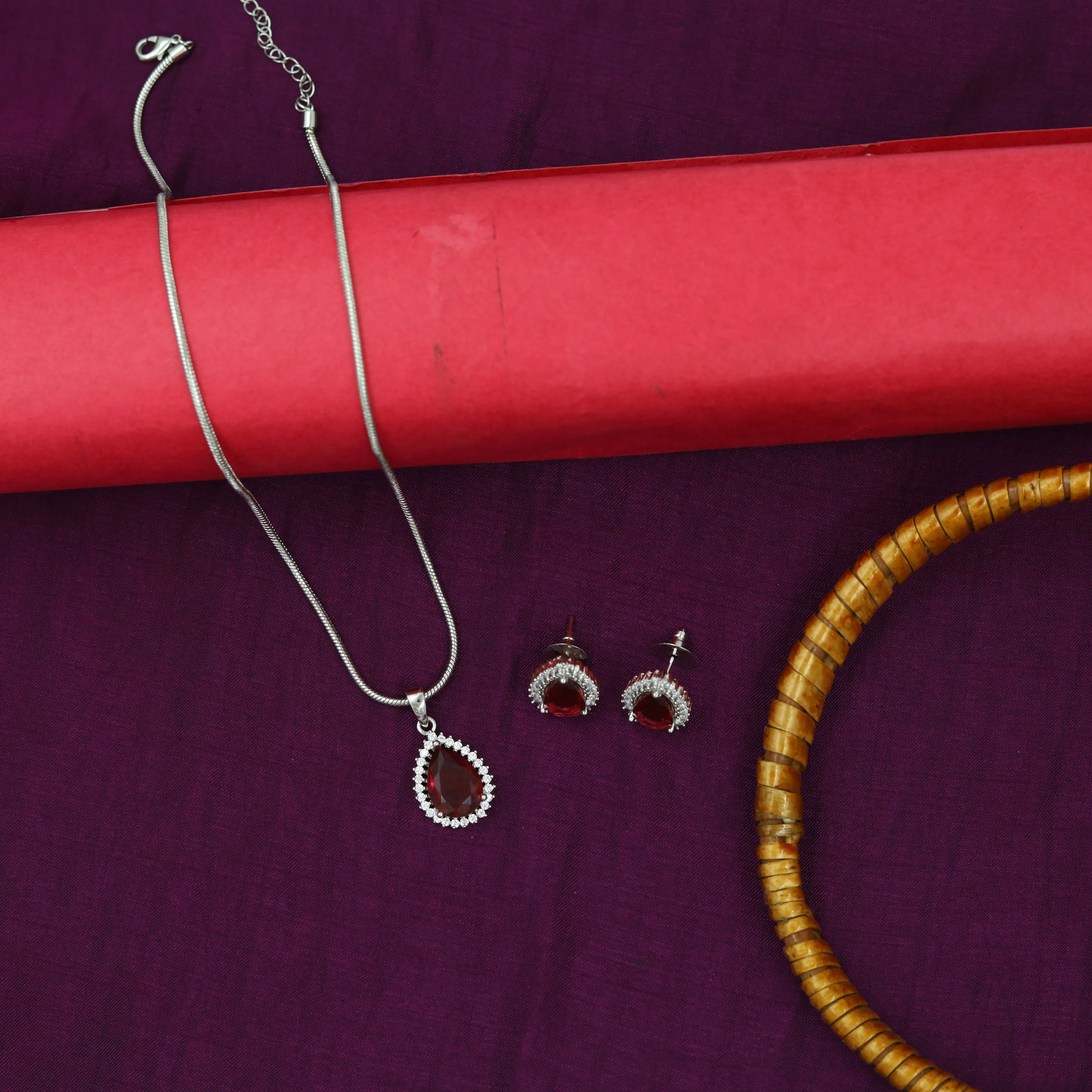 Light Zircon/AD Pendant Set 16416-69