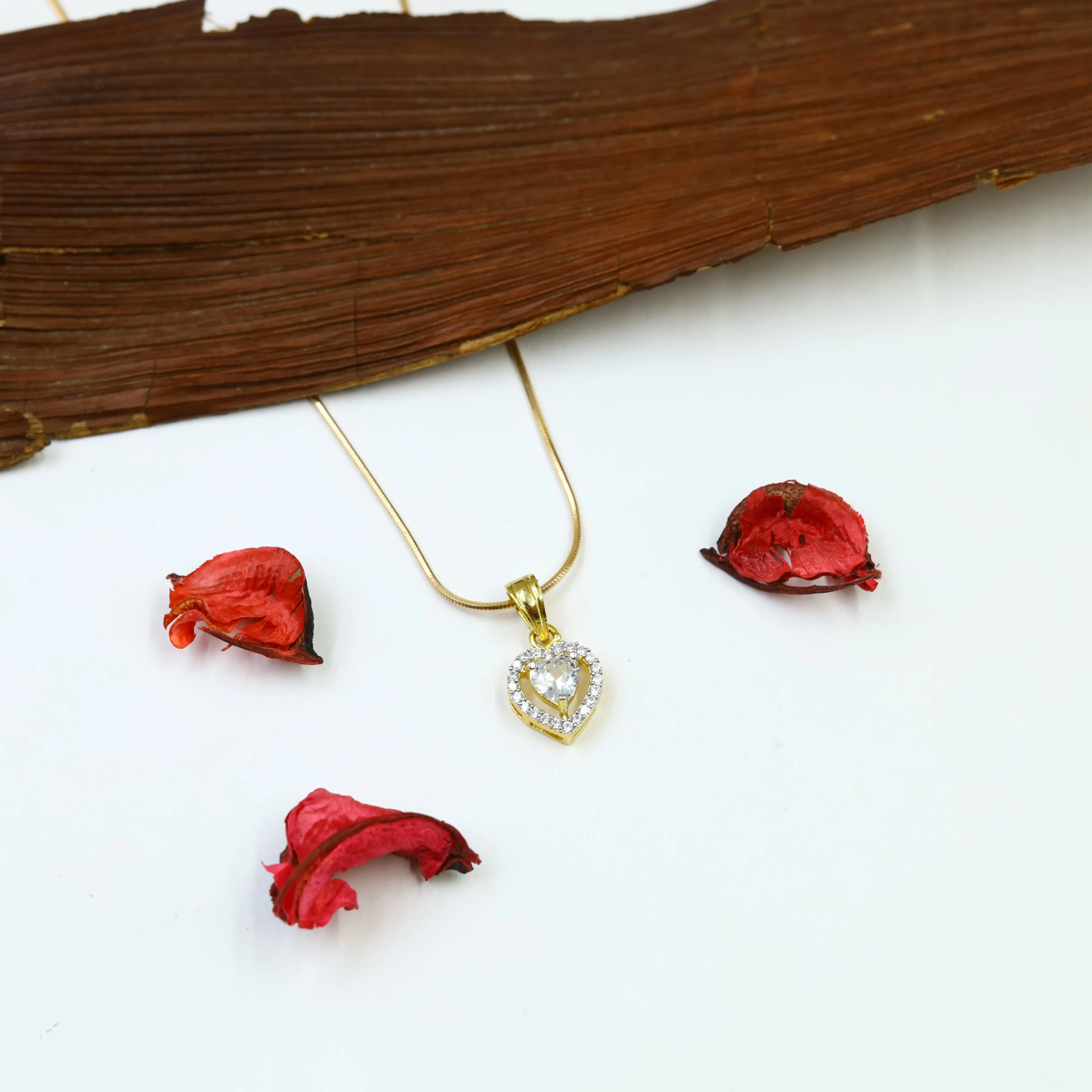 Light Zircon/AD Pendant Set 7379-34