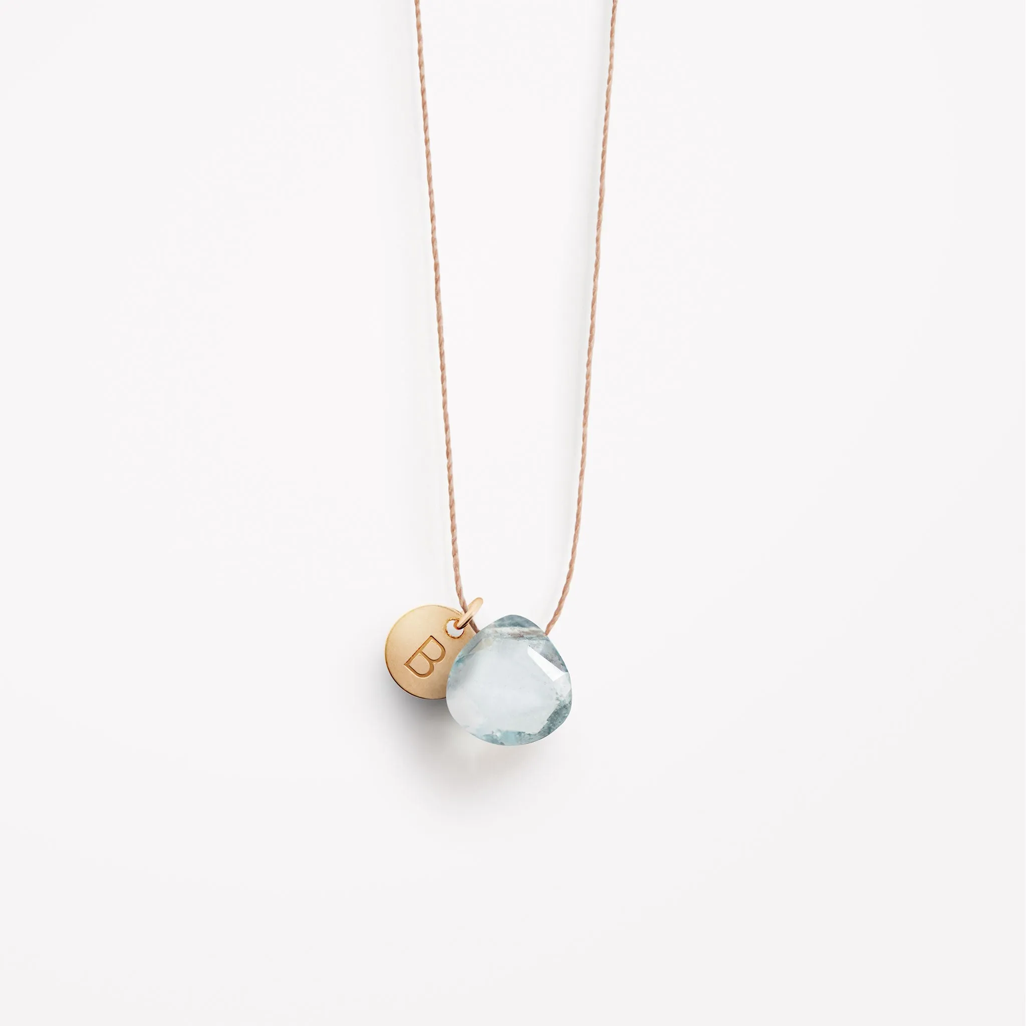 March Aquamarine Birthstone Necklace