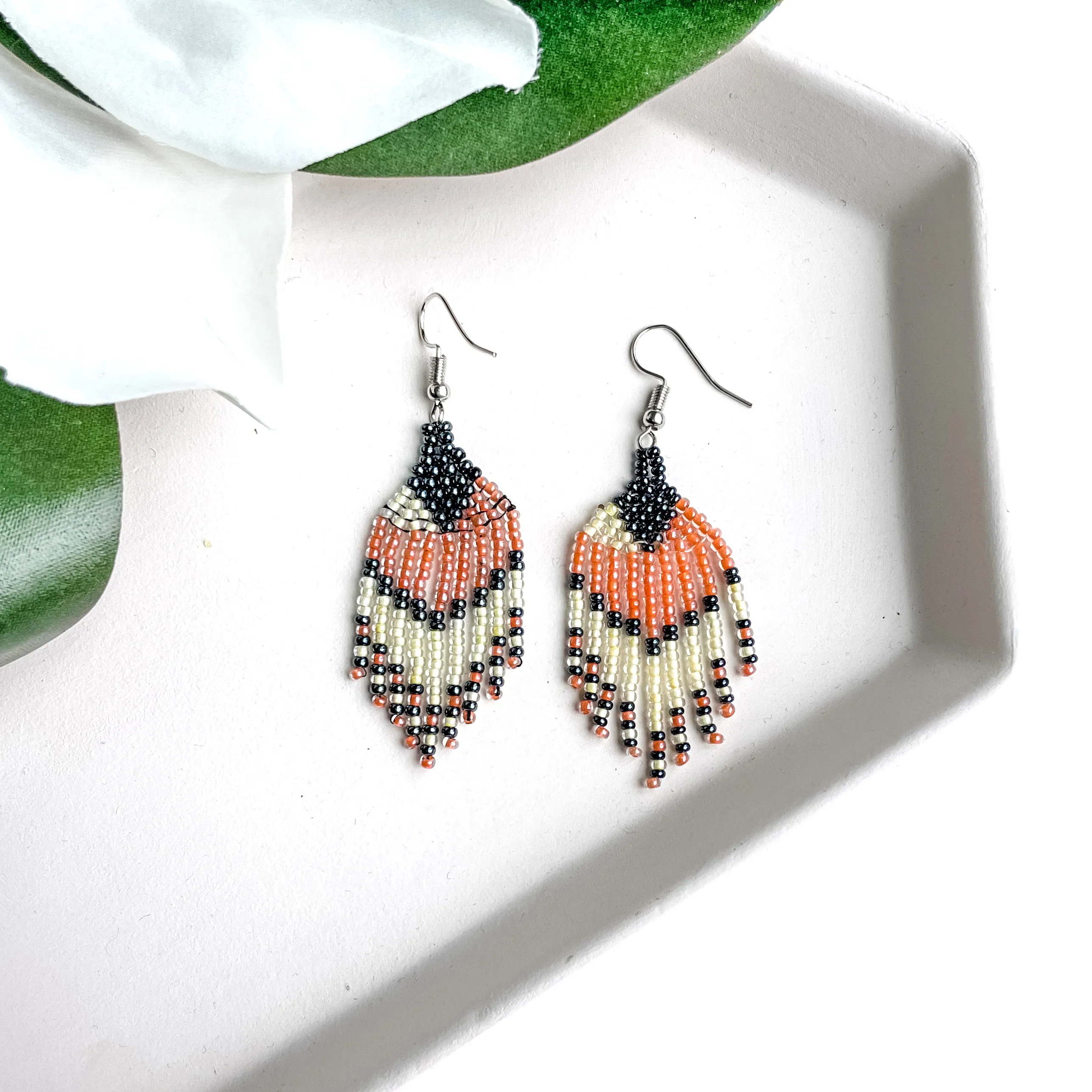 Metallic Beaded Earrings