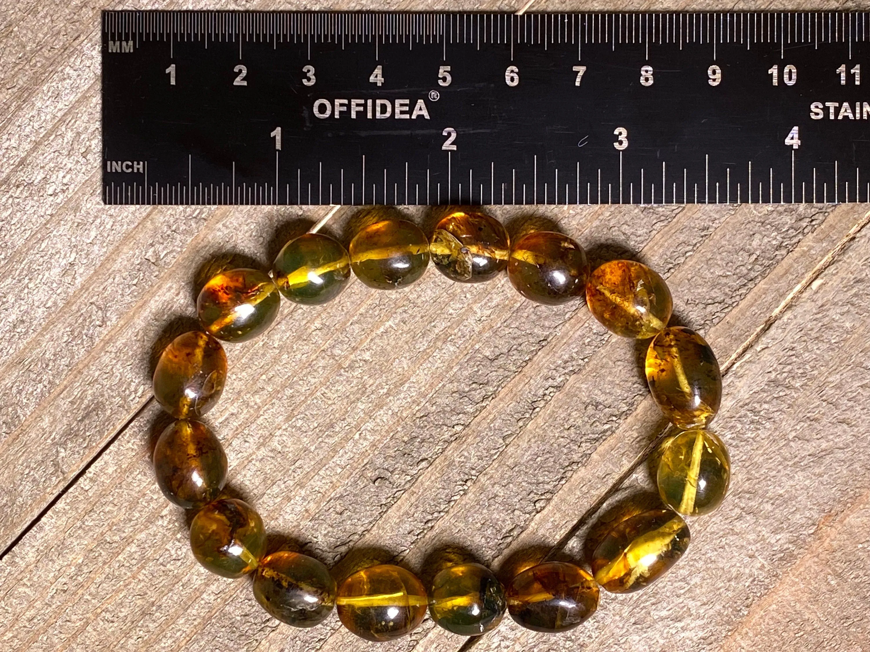 Mexican AMBER Crystal Bracelet - Beaded Bracelet, Handmade Jewelry, Healing Crystals and Stones, 48240