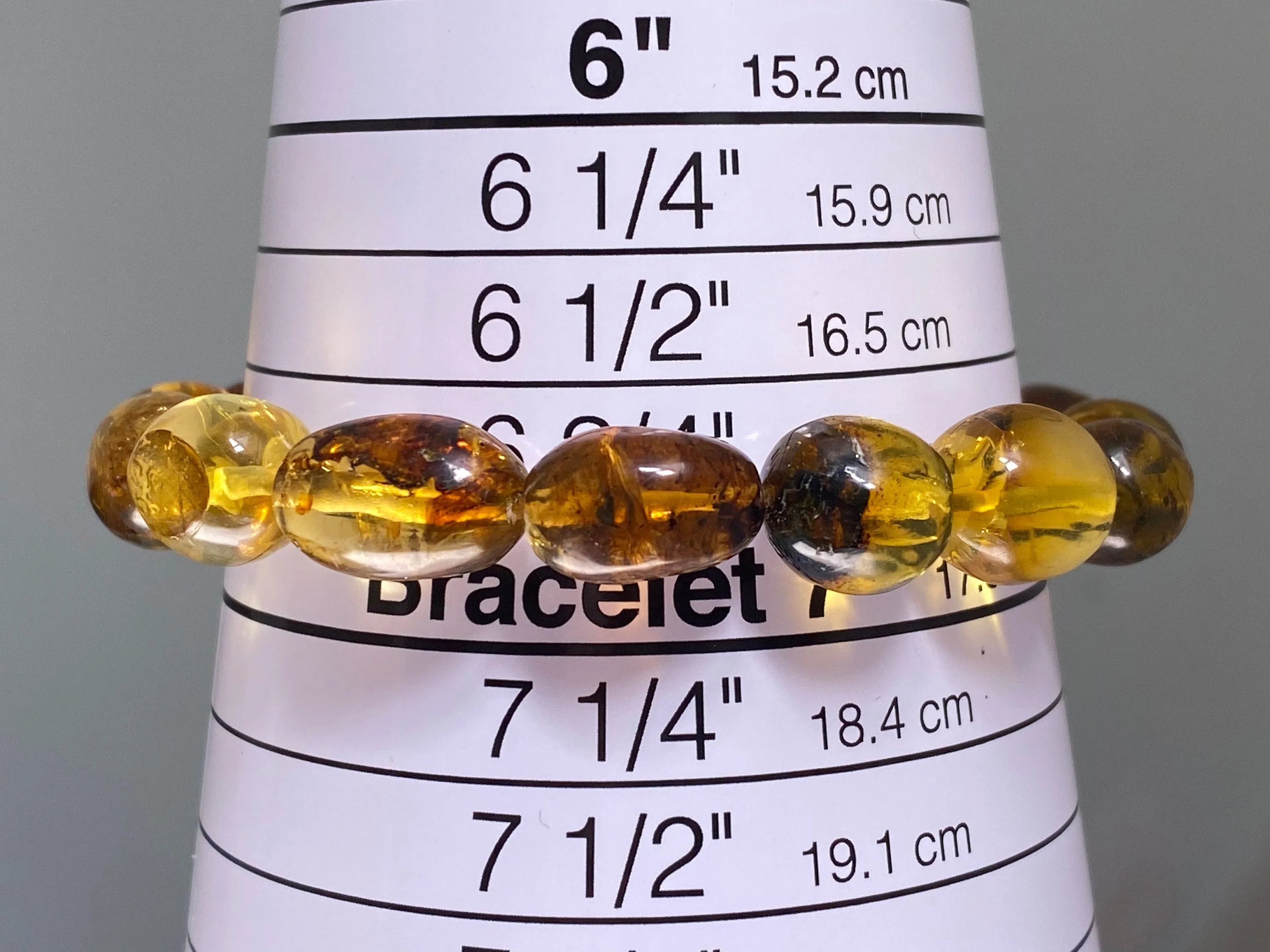 Mexican AMBER Crystal Bracelet - Beaded Bracelet, Handmade Jewelry, Healing Crystals and Stones, 48240