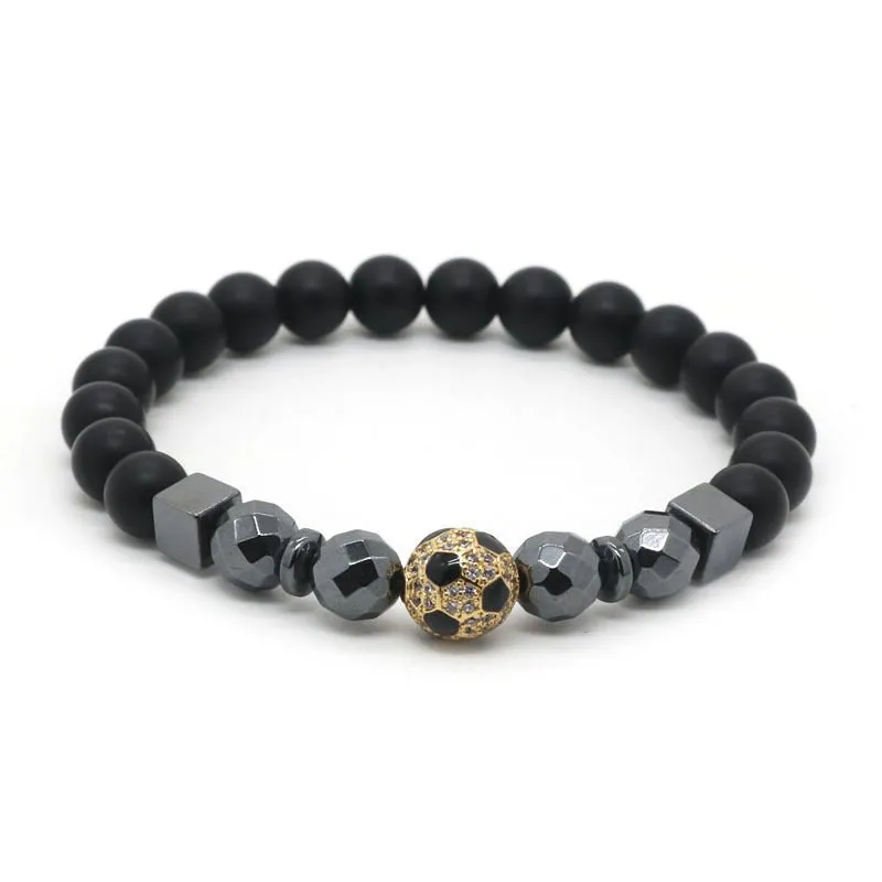 Micro Inlaid 8mm Zircon Diamond Ball Crown Braided Bracelet